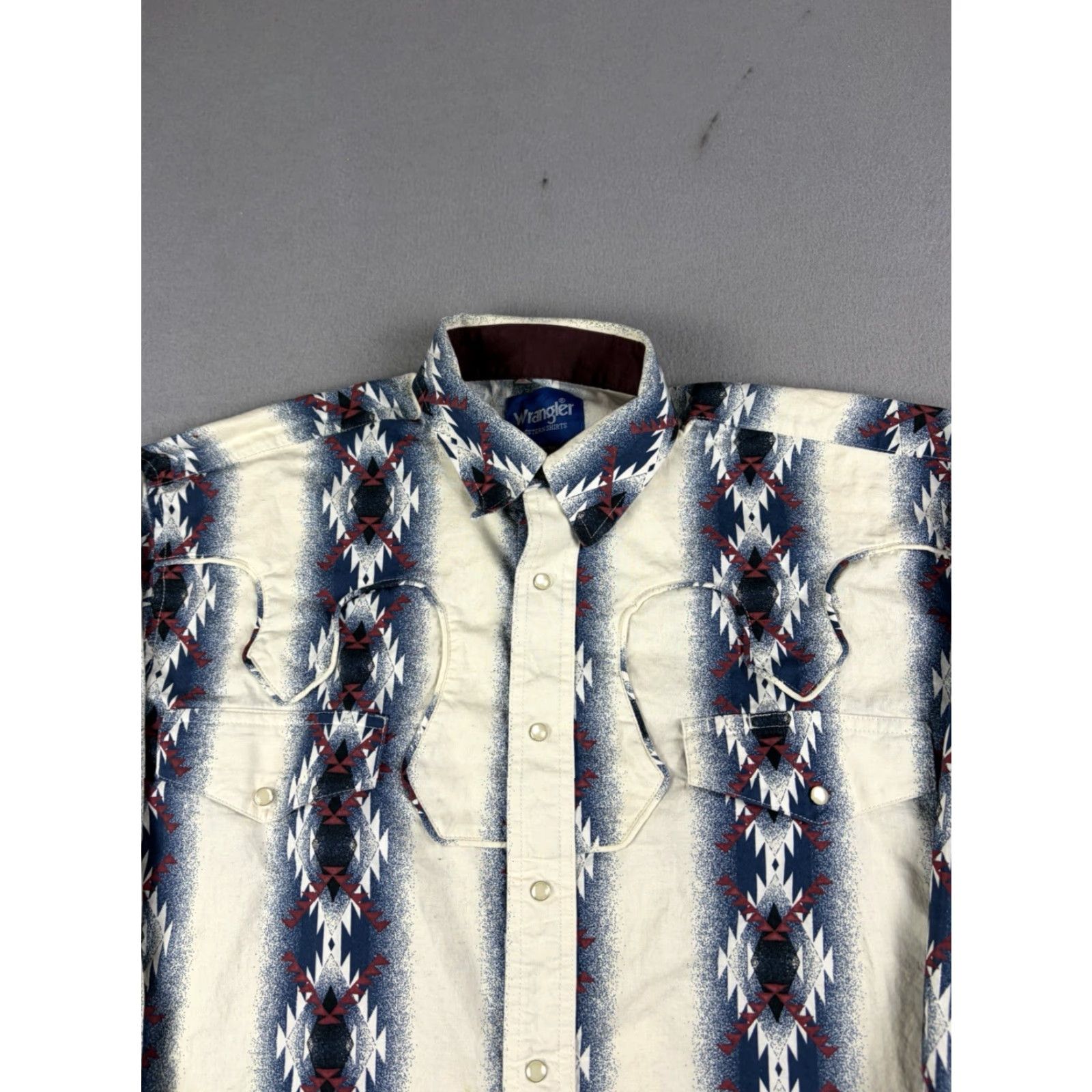 Wrangler VINTAGE Wrangler Pearl Snap Shirt Men’s XL Aztec Striped Western USA Shirt Size US XL / EU 56 / 4 - 2 Thumbnail