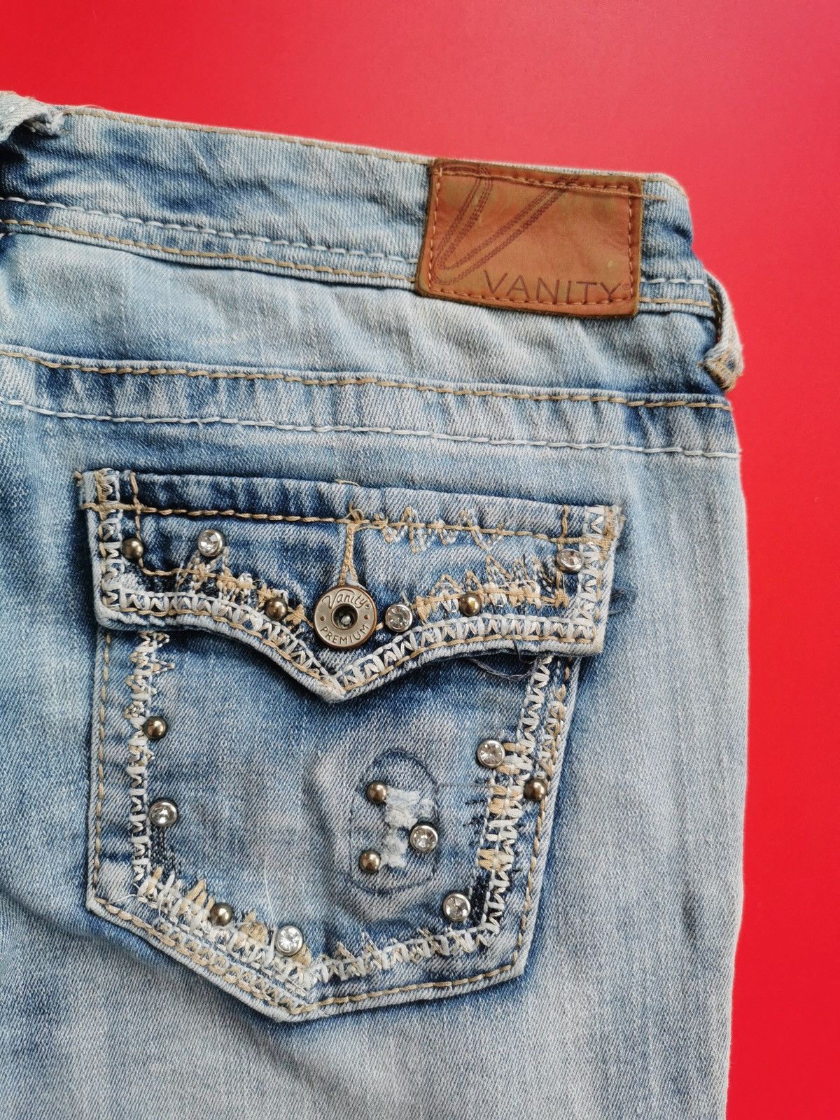 Vintage Y2k Vanity Curvy Bootcut Stretch Jeans Size 30" / US 8 / IT 44 - 7 Thumbnail