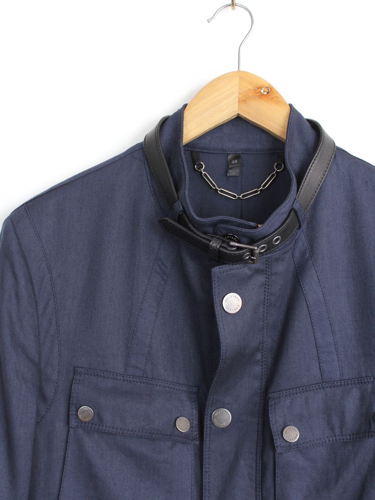 Belstaff Belstaff Men’s Linen Cotton Navy Jacket Size US M / EU 48-50 / 2 - 4 Thumbnail