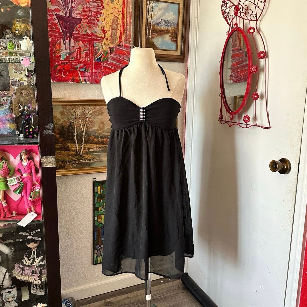 Other fashion magazine vintage y2k black halter dress Size M / US 6-8 / IT 42-44 - 1 Thumbnail