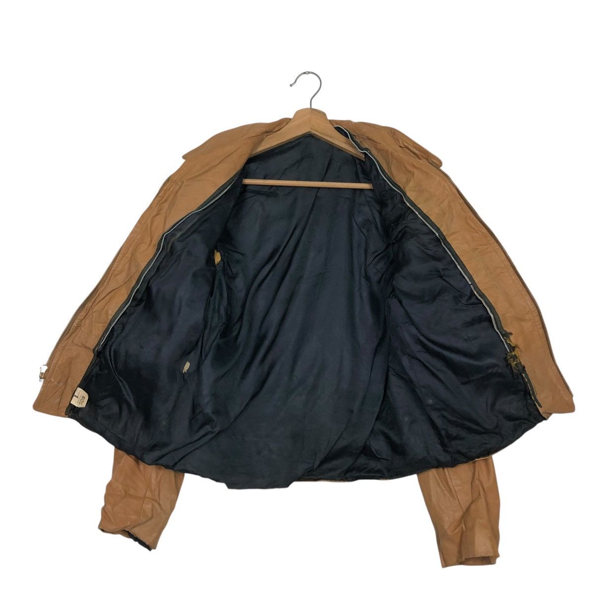 Japanese Brand 🔥CROPPED BIKER LEATHER JACKET UNBRANDED ISSEY MIYAKE Size US M / EU 48-50 / 2 - 15 Thumbnail