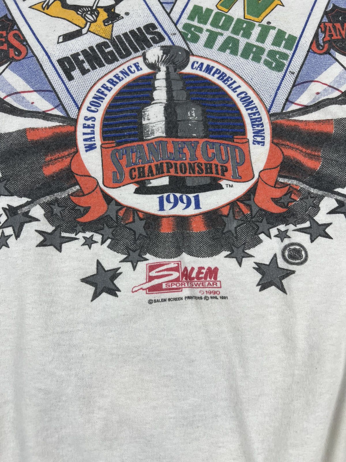 NHL Vintage Penguins 1991 Northstars Stanley Cup Final USA Tee Size US XL / EU 56 / 4 - 7 Thumbnail