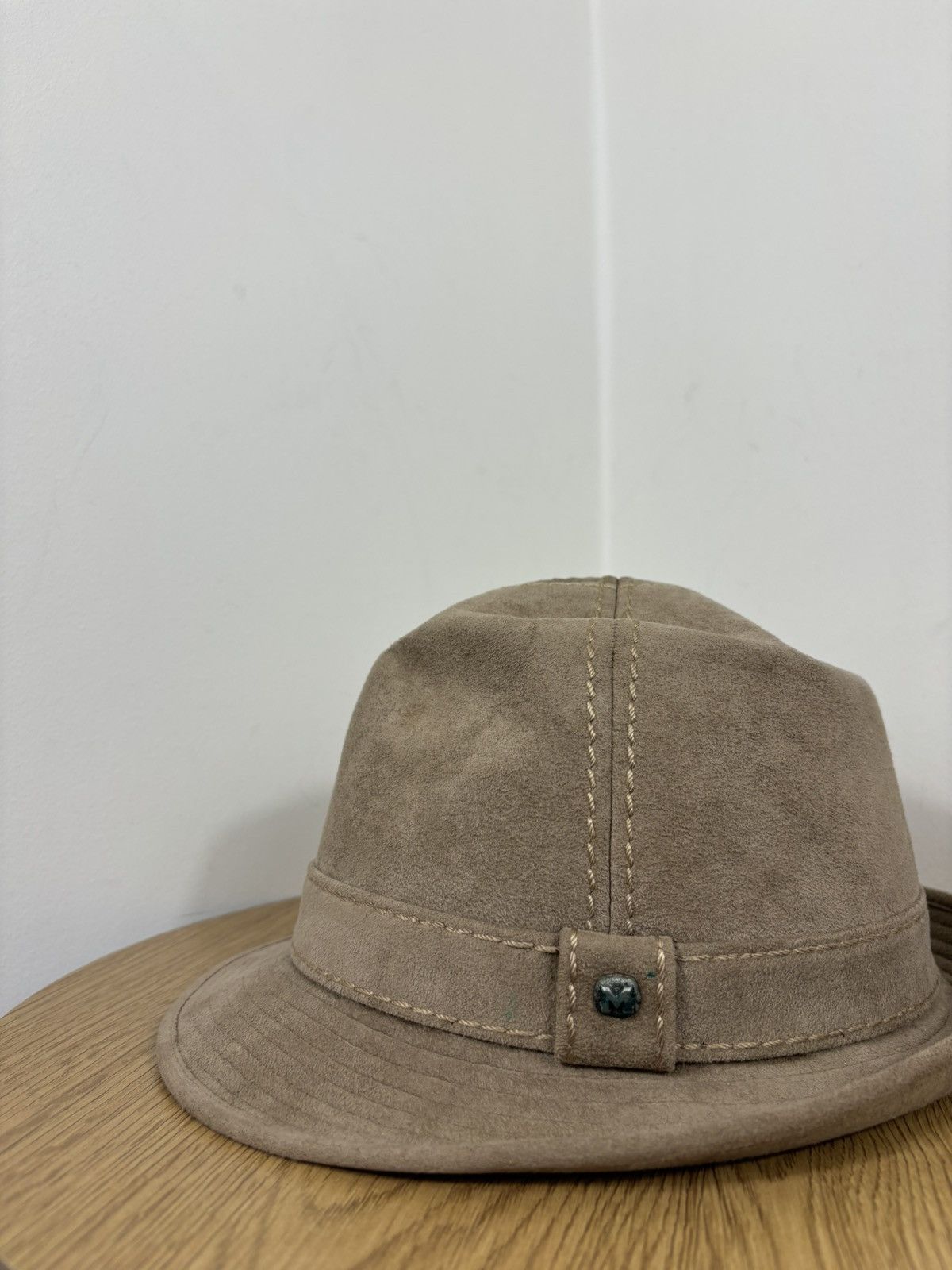 Vintage Vintage Mayser Hat Exclusive Alcantara Suede Safari Style Size ONE SIZE - 4 Thumbnail