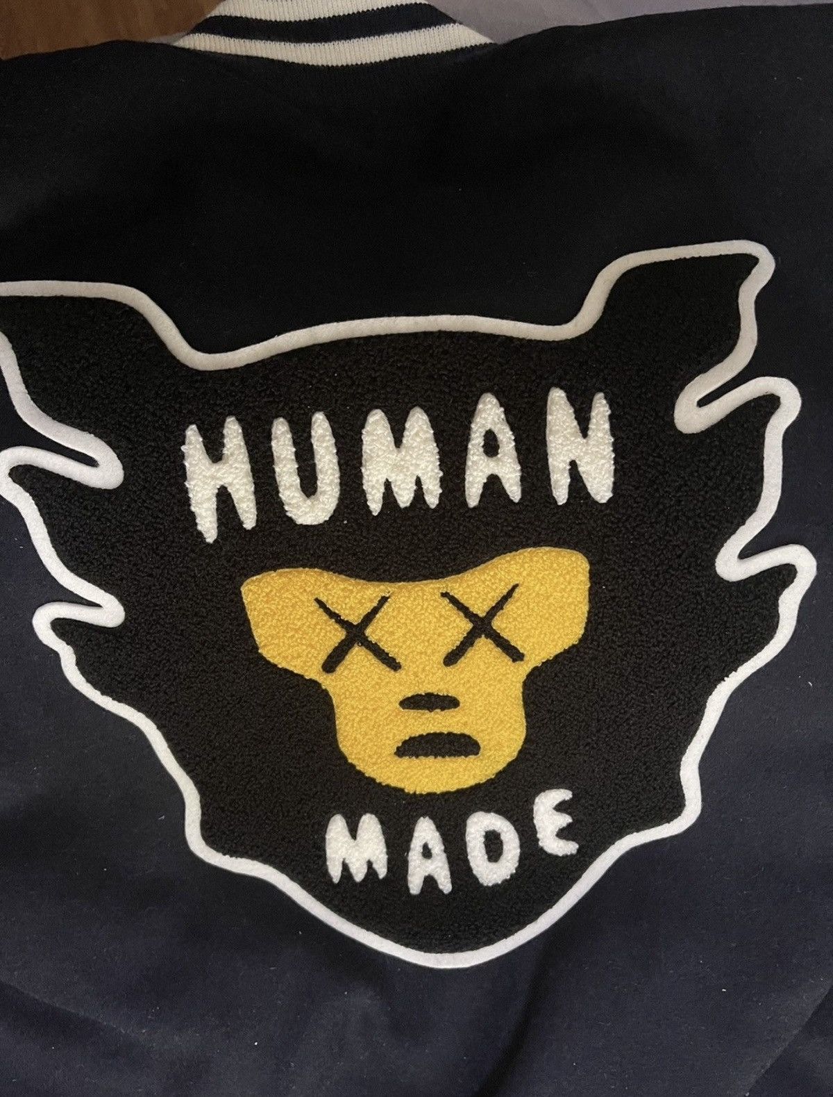 Human Made × Kaws Human Made x Kaws varsity jacket navy blue Size US L / EU 52-54 / 3 - 14 Thumbnail