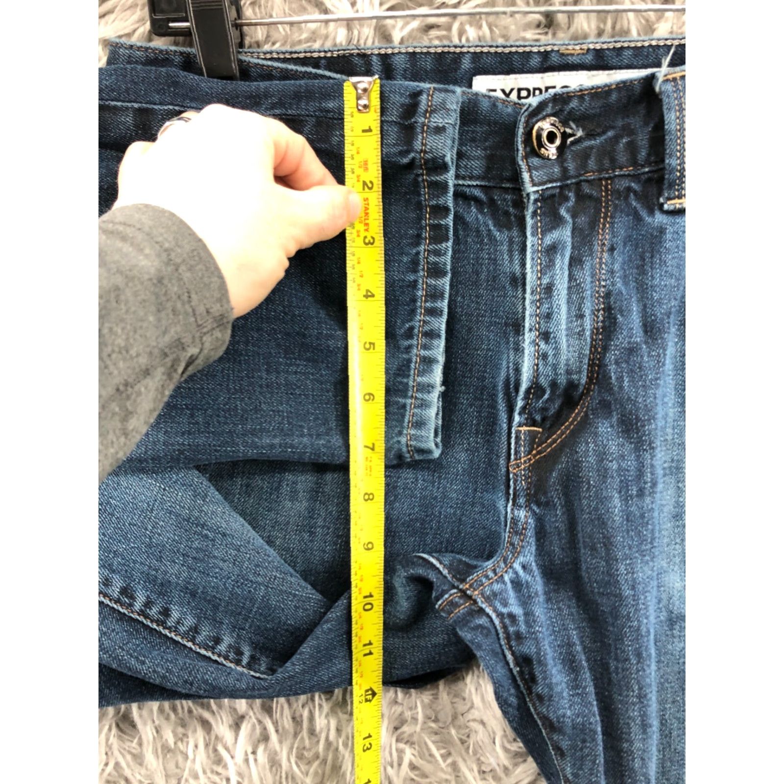 Express Express Rocco Slim Fit Skinny Jeans 32x32 Mens Medium Wash Blue Size US 32 / EU 48 - 4 Thumbnail