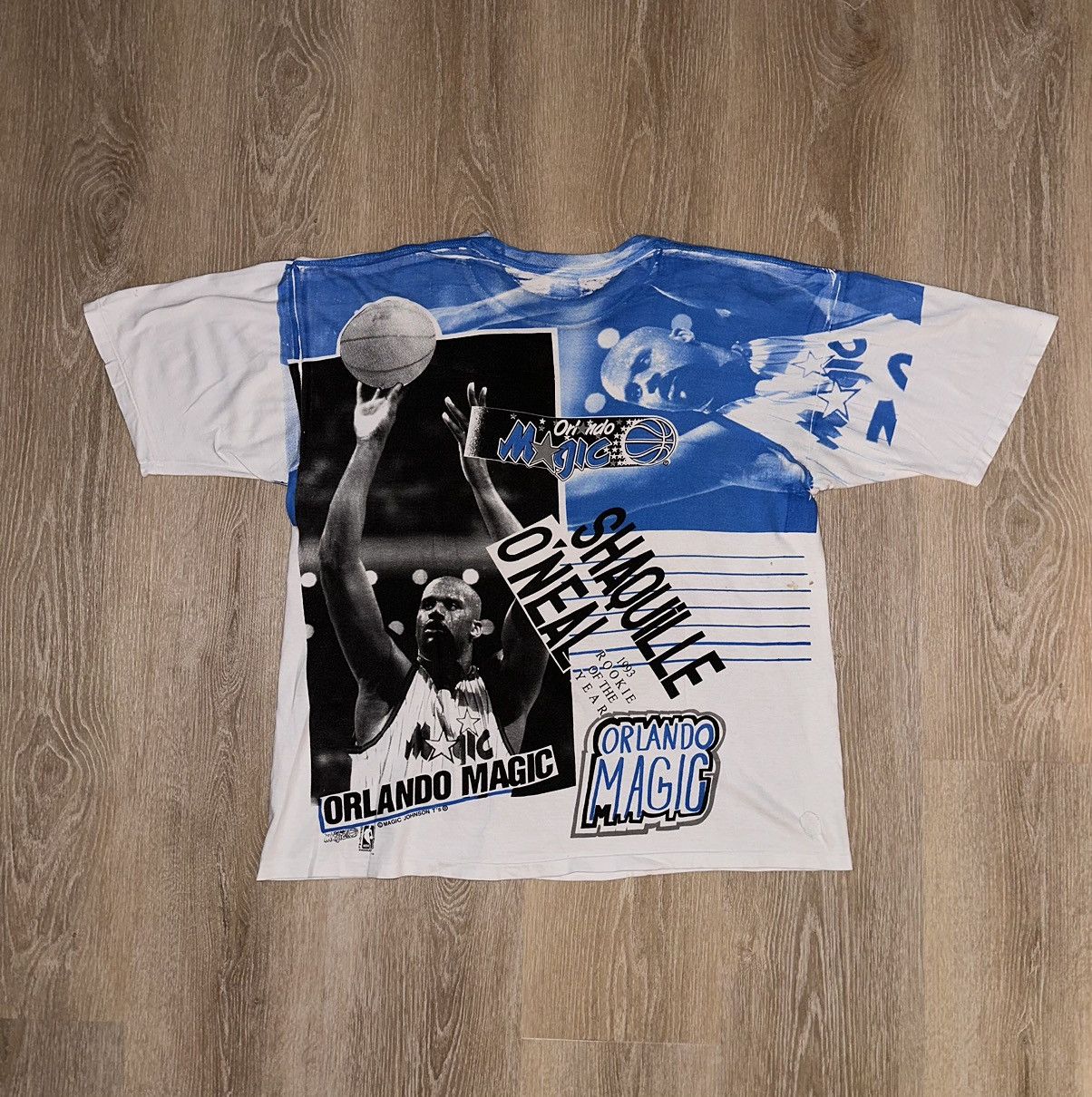 NBA × Vintage Vintage 90’s Shaquille O’Neal Magic Johnson T’s AOP T-Shirt Size US XL / EU 56 / 4 - 2 Thumbnail