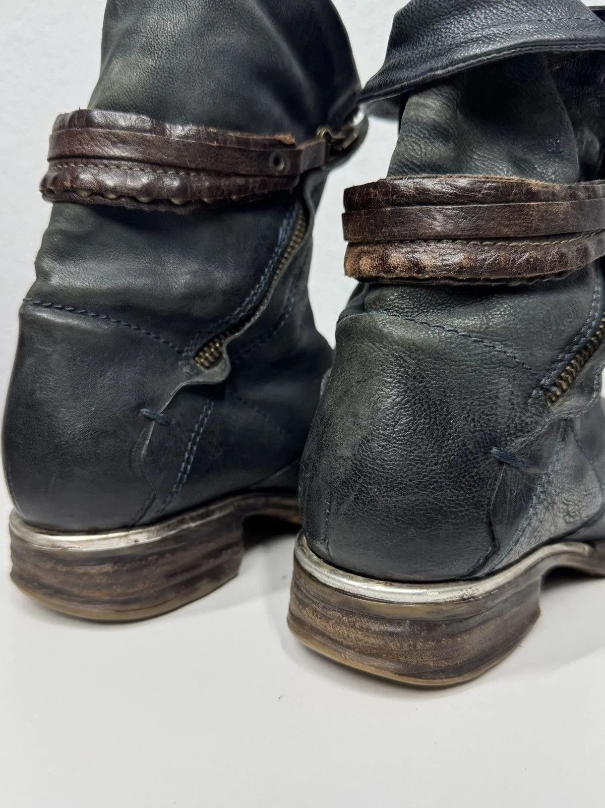 Hedi Slimane Vintage Leather Boots Ankle style Y2K Size US 7 / IT 37 - 8 Thumbnail