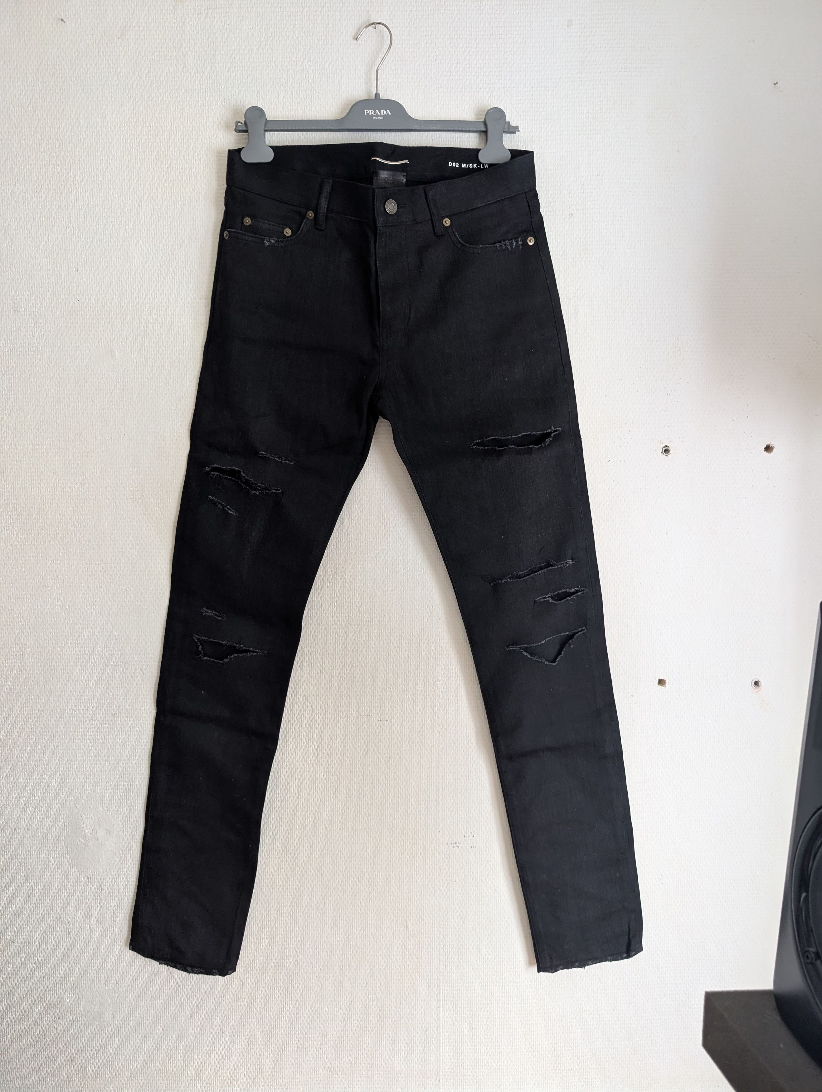 Saint Laurent Paris Saint Laurent SS15 D02 Crash Denim by Hedi Slimane Size US 31 - 5 Thumbnail
