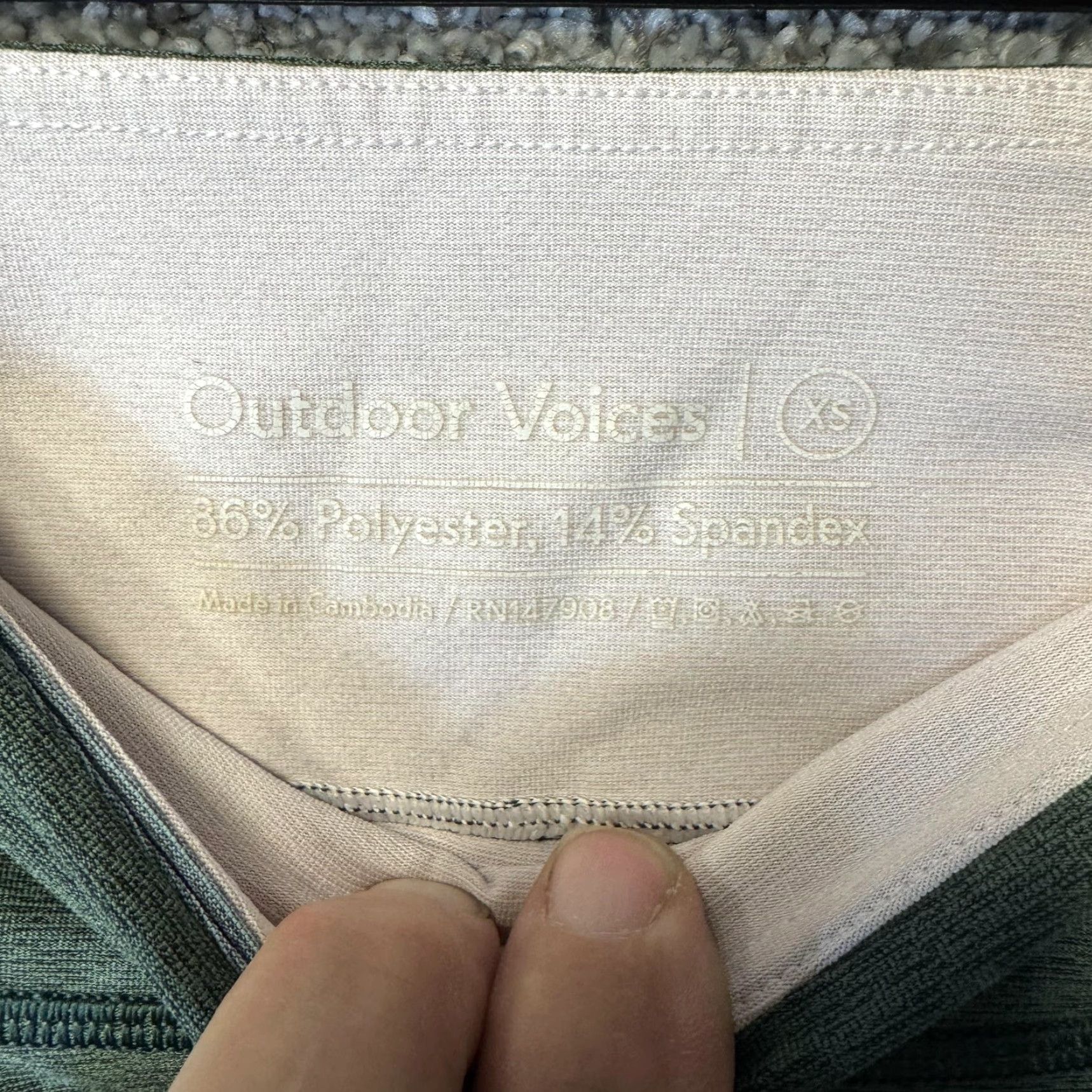 Outdoor Voices Outdoor Voices Leggings Womens XS Green Pink Colorblock High Rise 7/8 Yoga Gym Size 26" / US 2 / IT 38 - 6 Thumbnail