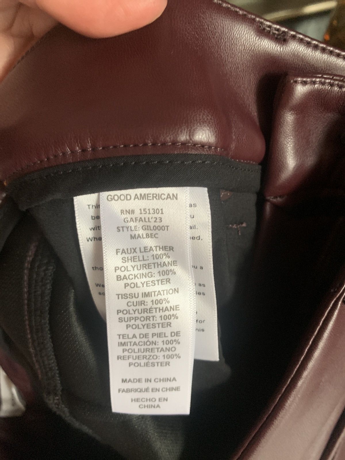 Good American Good American Leather pants size 4/27 Size 27" / US 4 / IT 40 - 1 Thumbnail