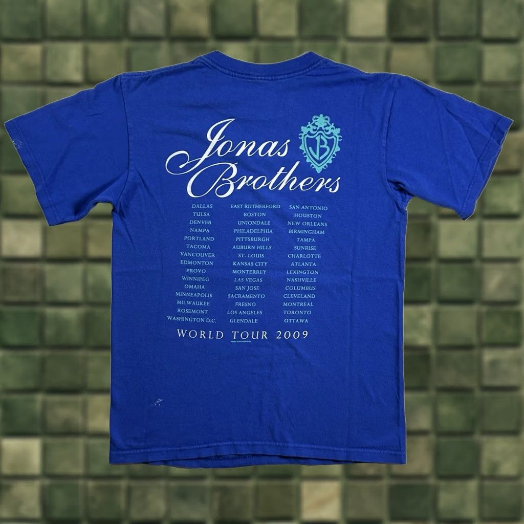 Anvil VINTAGE Jonas Brothers World Tour 2009 Shirt Size Small Blue Concert Band Tee Size US S / EU 44-46 / 1 - 1 Thumbnail
