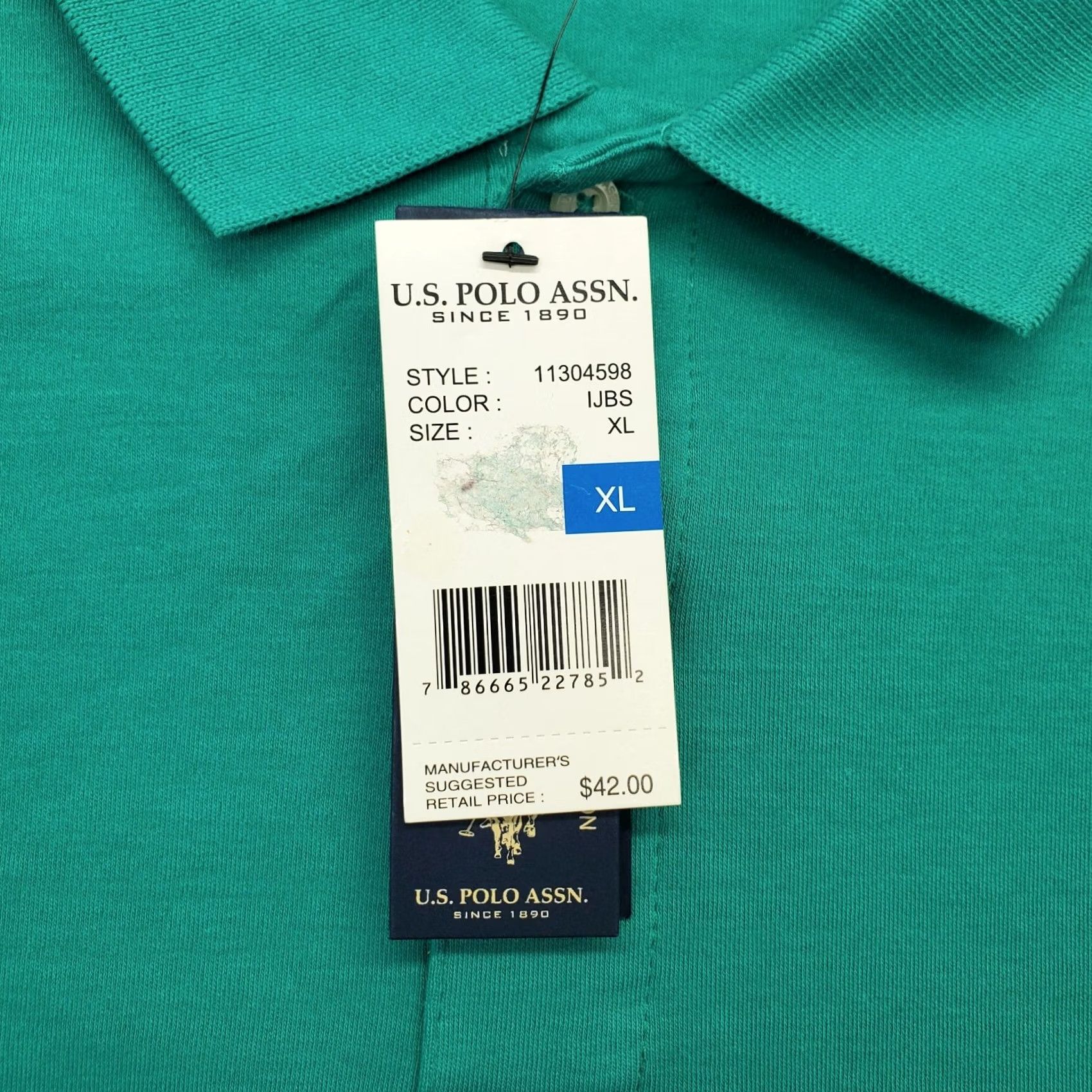 Vintage US Polo Assn. Polo Shirt Mens XL Green High Low Slit Pony Logo Collared Popover Shirt Size US XL / EU 56 / 4 - 7 Thumbnail