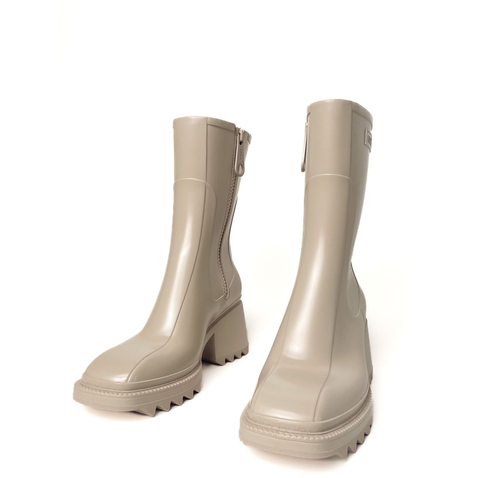 Chloe Grey Rubber Boots Size US 8.5 / IT 38.5 - 4 Thumbnail