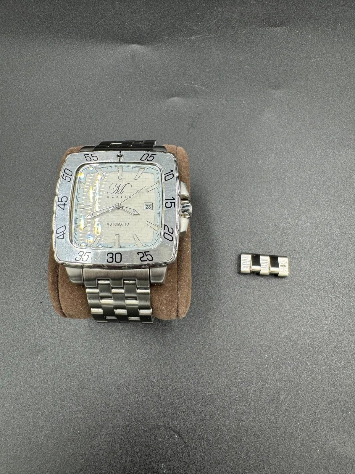 Magical Design Magico 316L Automatic Heavy Mens Watch White Face 21 Jewels Size ONE SIZE - 4 Thumbnail