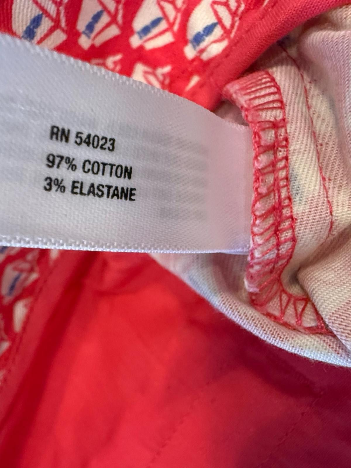 Gap Gap Slim Crop pants preppy red white blue boho pattern SZ 6 Size 28" / US 6 / IT 42 - 6 Thumbnail
