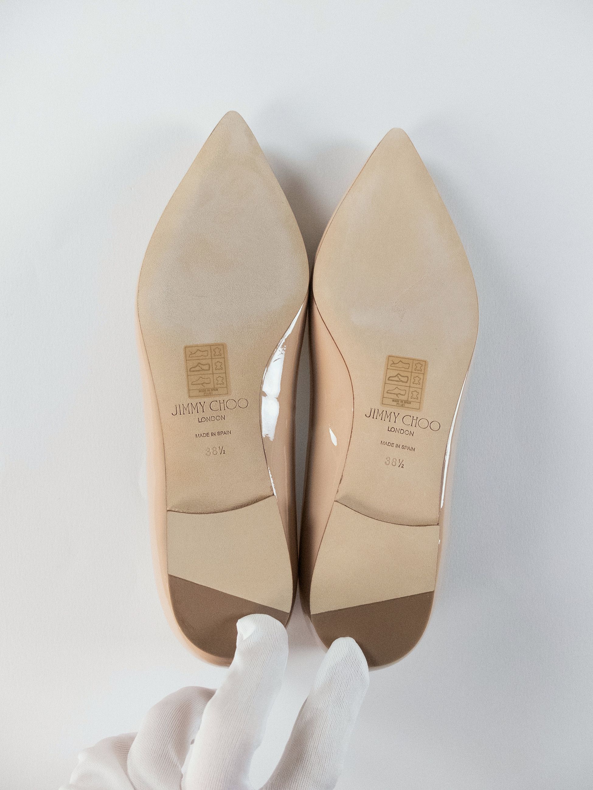 Jimmy Choo JIMMY CHOO Alina powder pink patent leather ballet flats 8.5 Size US 8.5 / IT 38.5 - 6 Thumbnail