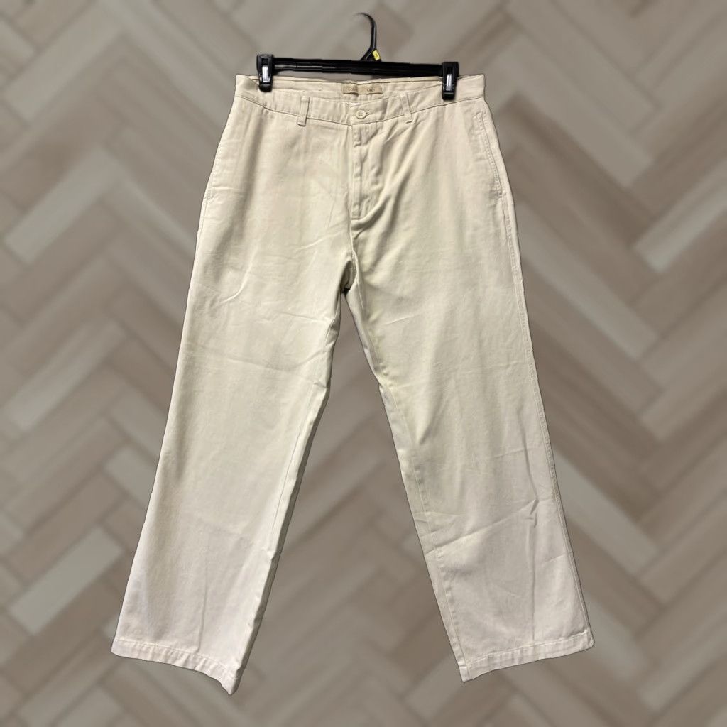 Calvin Klein CALVIN KLEIN Pants Slim Regular 34x30 Men Dark Ivory / Ivory 34 Men's Casual Stretch pants Size US 34 / EU 50 - 1 Thumbnail