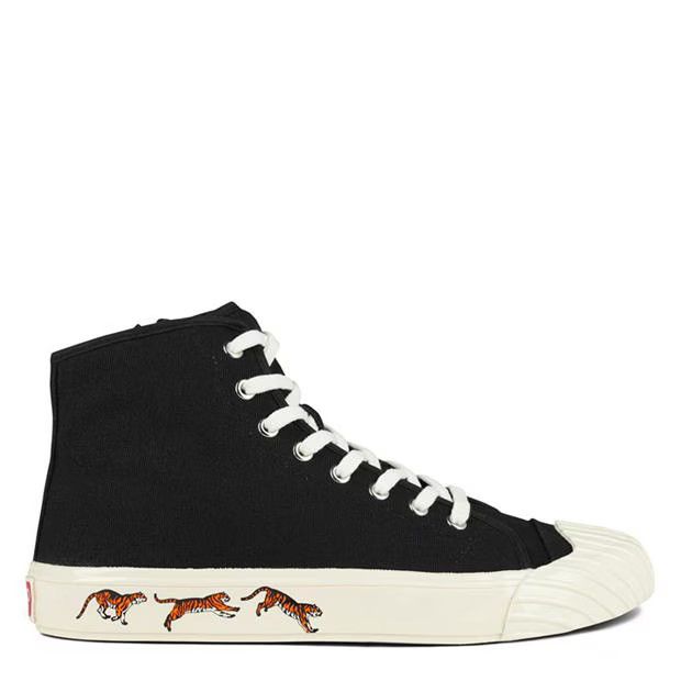 image of Kenzo O1G2R1Mq0424 Tiger Hi-Top Sneakers In Black & White in Black/White, Men's (Size 10)