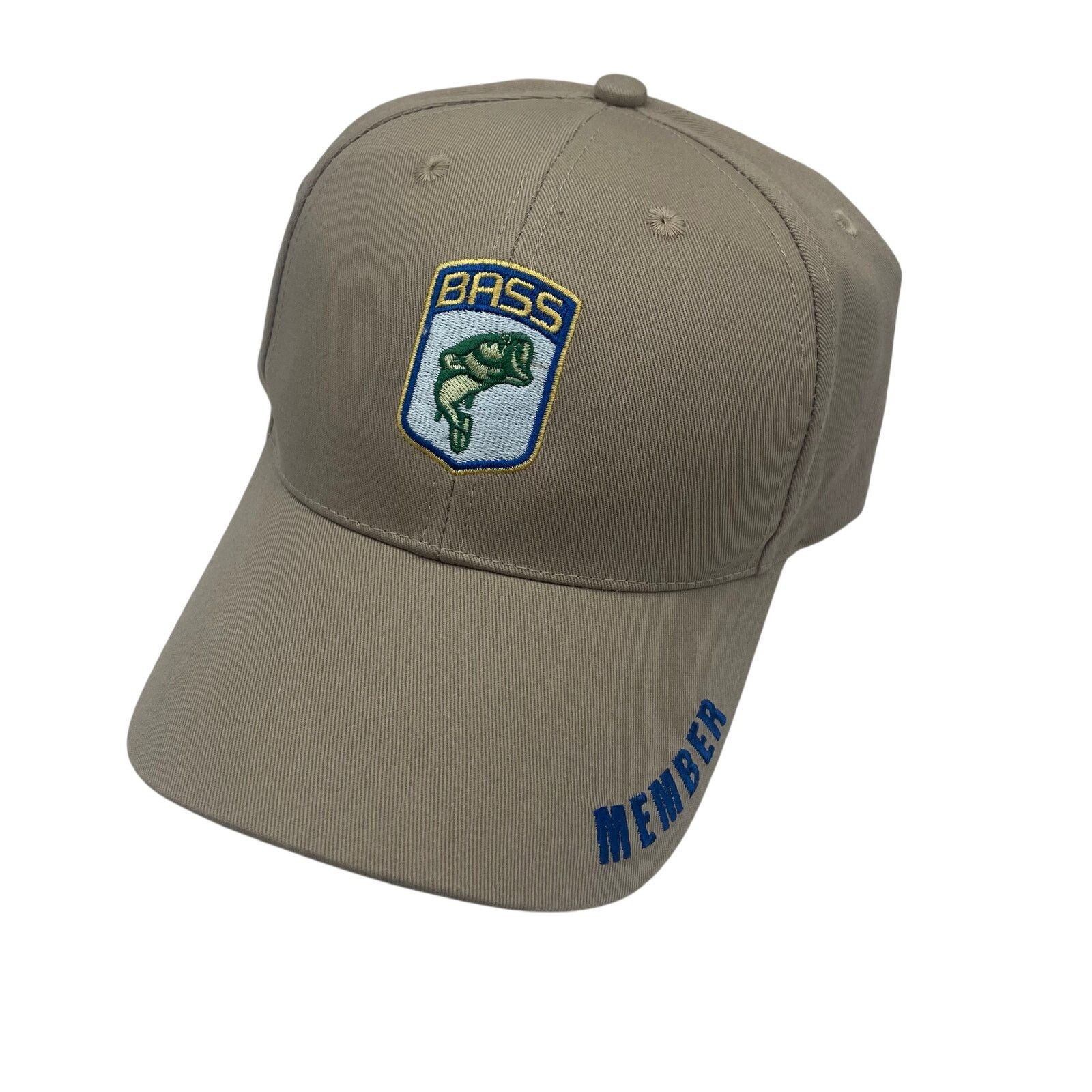 Other Bass Fishing Member Hat Cap Khaki Canvas Brown Adjustable Size ONE SIZE - 1 Thumbnail