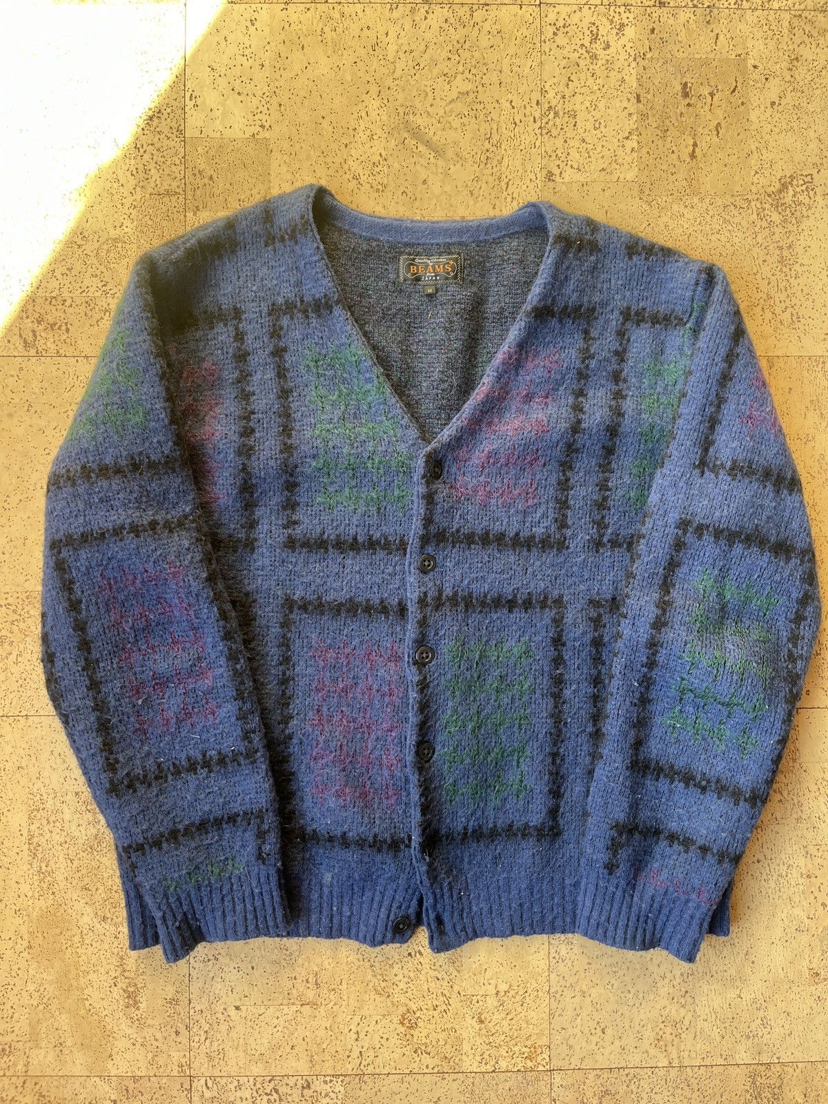 Beams Japan Double Jacquard Cardigan Size US M / EU 48-50 / 2 - 1 Thumbnail