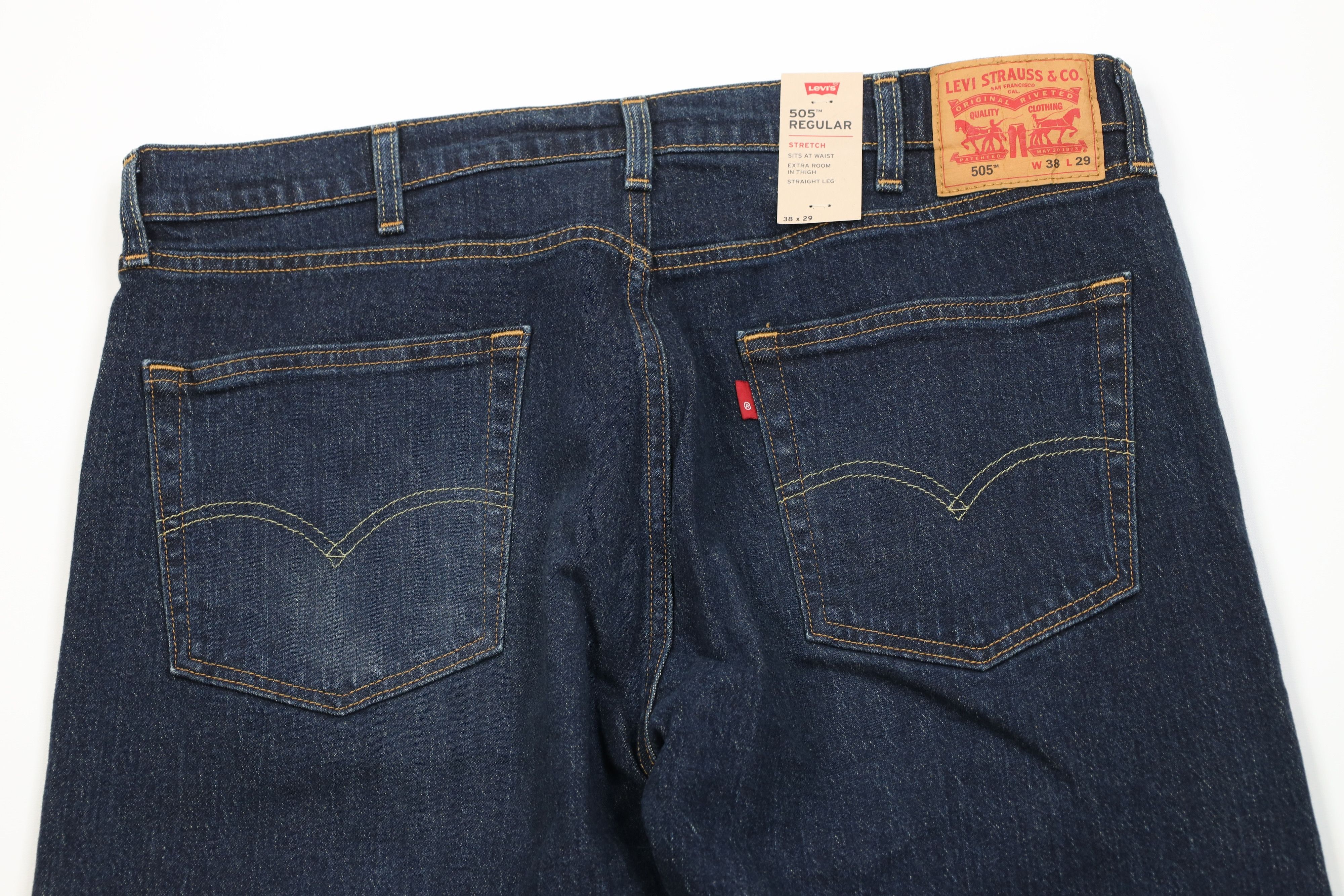 Levi's Deadstock Vintage Y2K Levis 505 Stretch Straight Leg Jeans Size US 38 / EU 54 - 13 Thumbnail