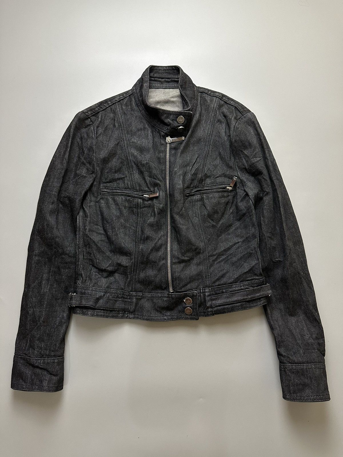 image of Gucci By Tom Ford Ss99 Biker Denim Jacket, Men's (Size XS)