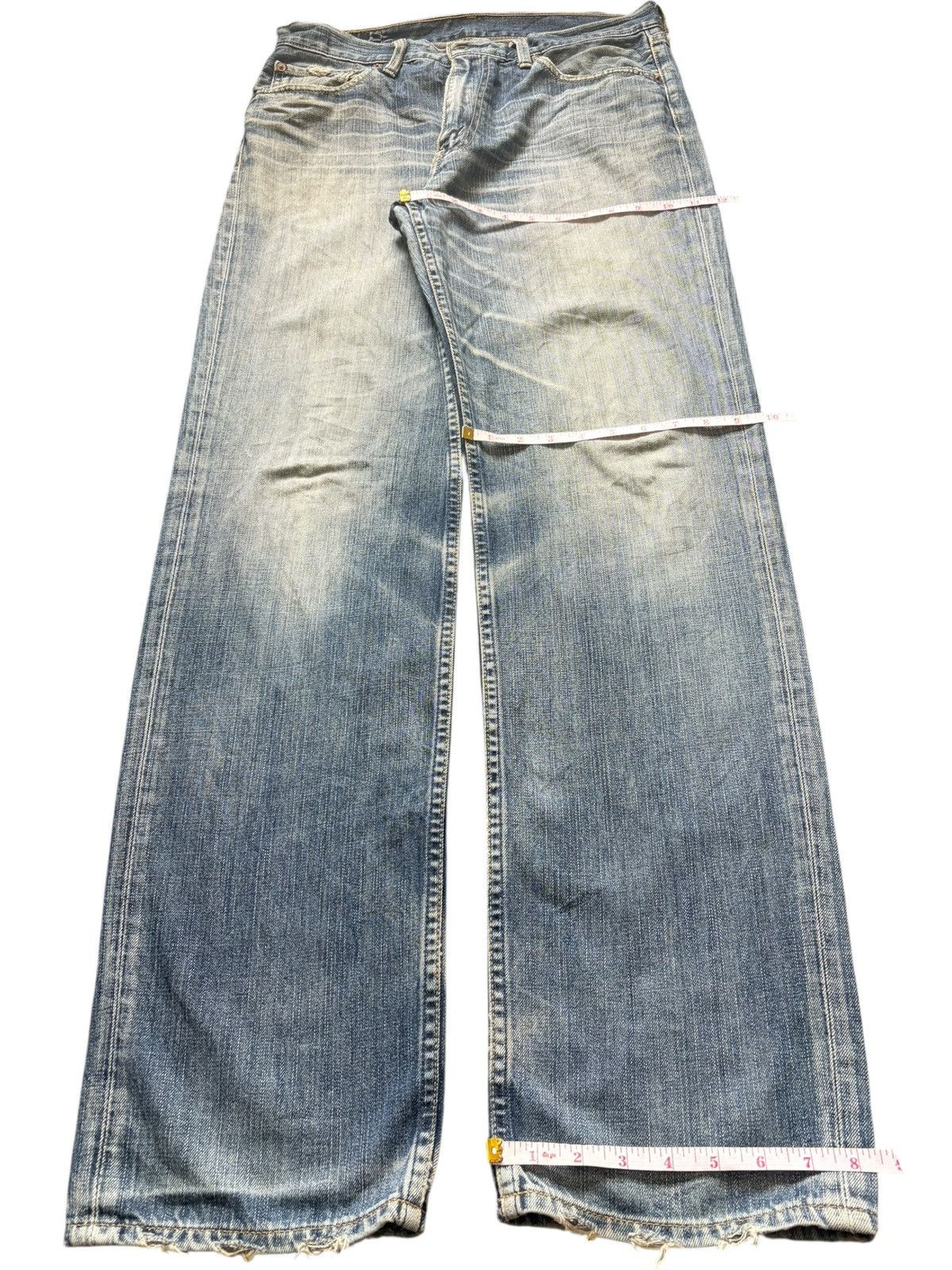 Levi's Vintage 90s Levis 502 Mud Wash Distress Loose Jeans Size US 33 - 8 Thumbnail