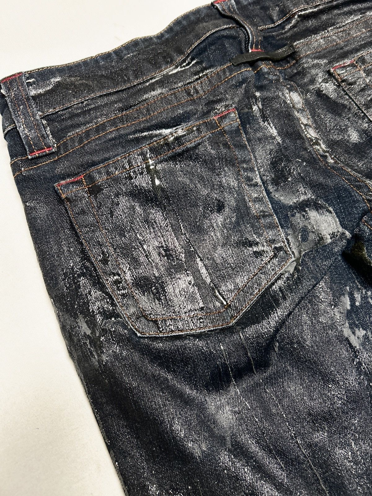 Jean Paul Gaultier 2000s Indigo Waxed Denim Jeans Size US 32 / EU 48 - 6 Thumbnail