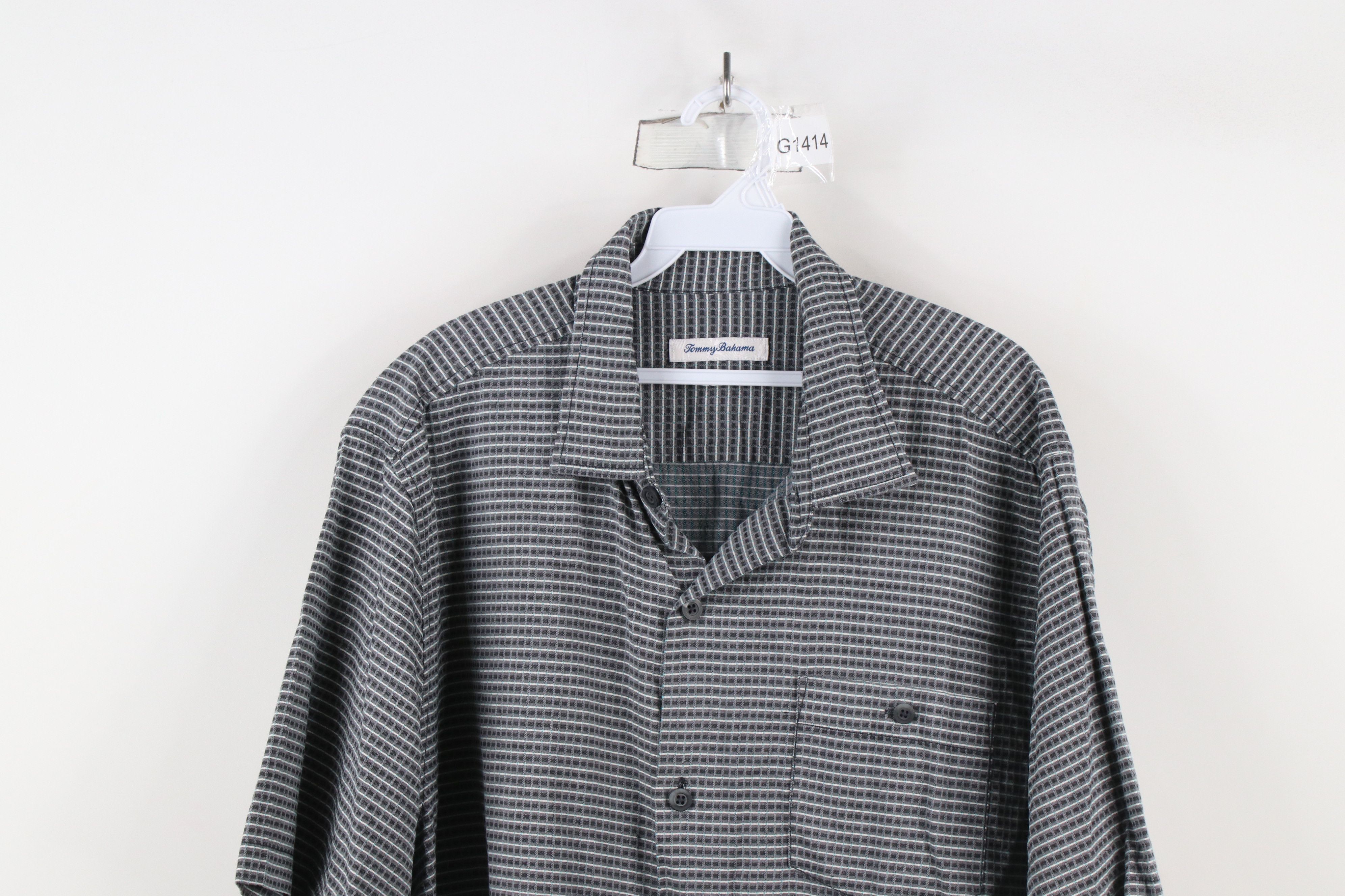 Tommy Bahama × Vintage Vintage Tommy Bahama Geometric Blend Collared Button Shirt Size US XL / EU 56 / 4 - 2 Thumbnail