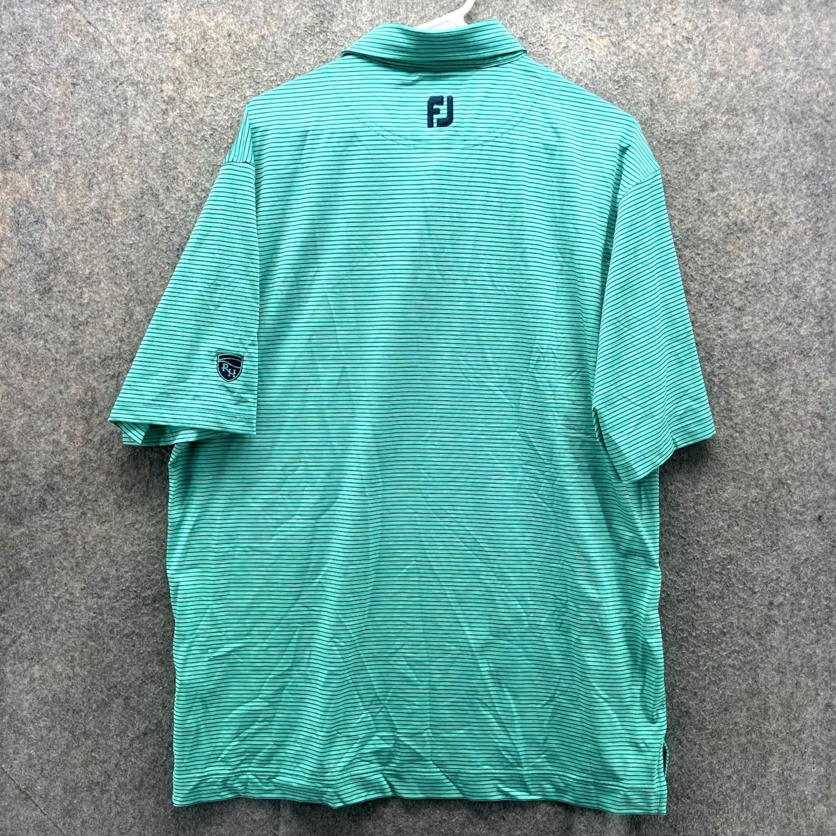 Footjoy FootJoy Polo Shirt Mens Large Green Stripes Preppy Golf RH Country Club Stretch Size US L / EU 52-54 / 3 - 2 Thumbnail