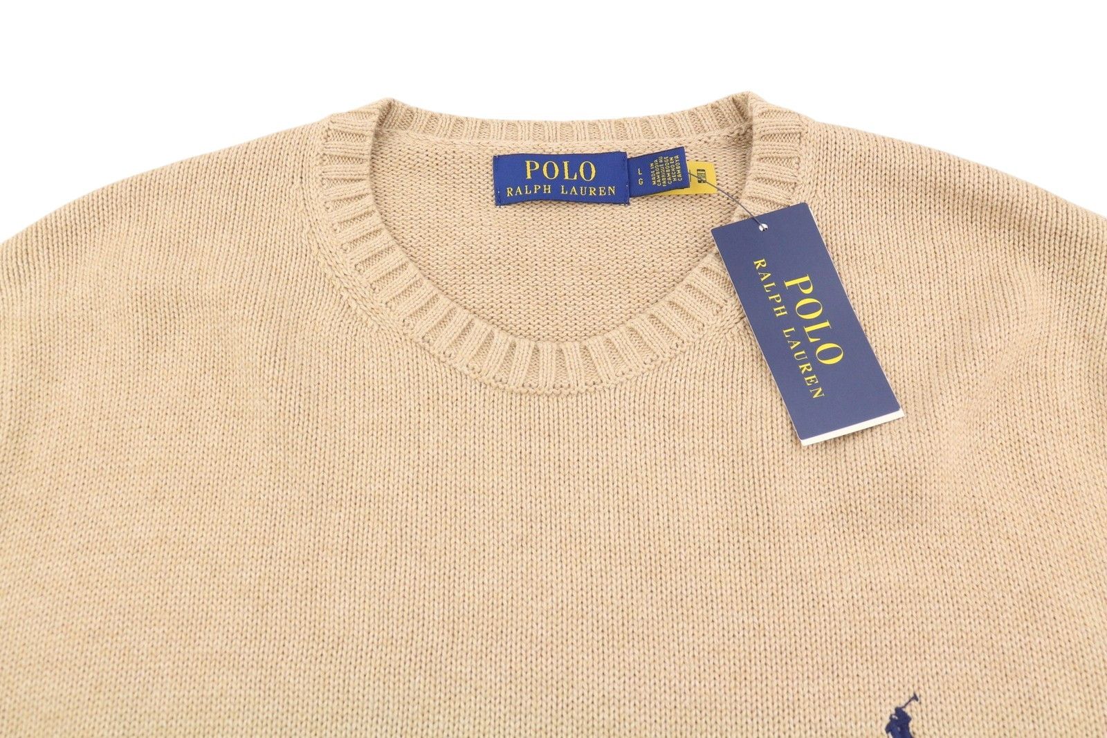 Ralph Lauren BROWN L Tight Knit Crew Neck Pullover 86935 Size US L / EU 52-54 / 3 - 4 Thumbnail