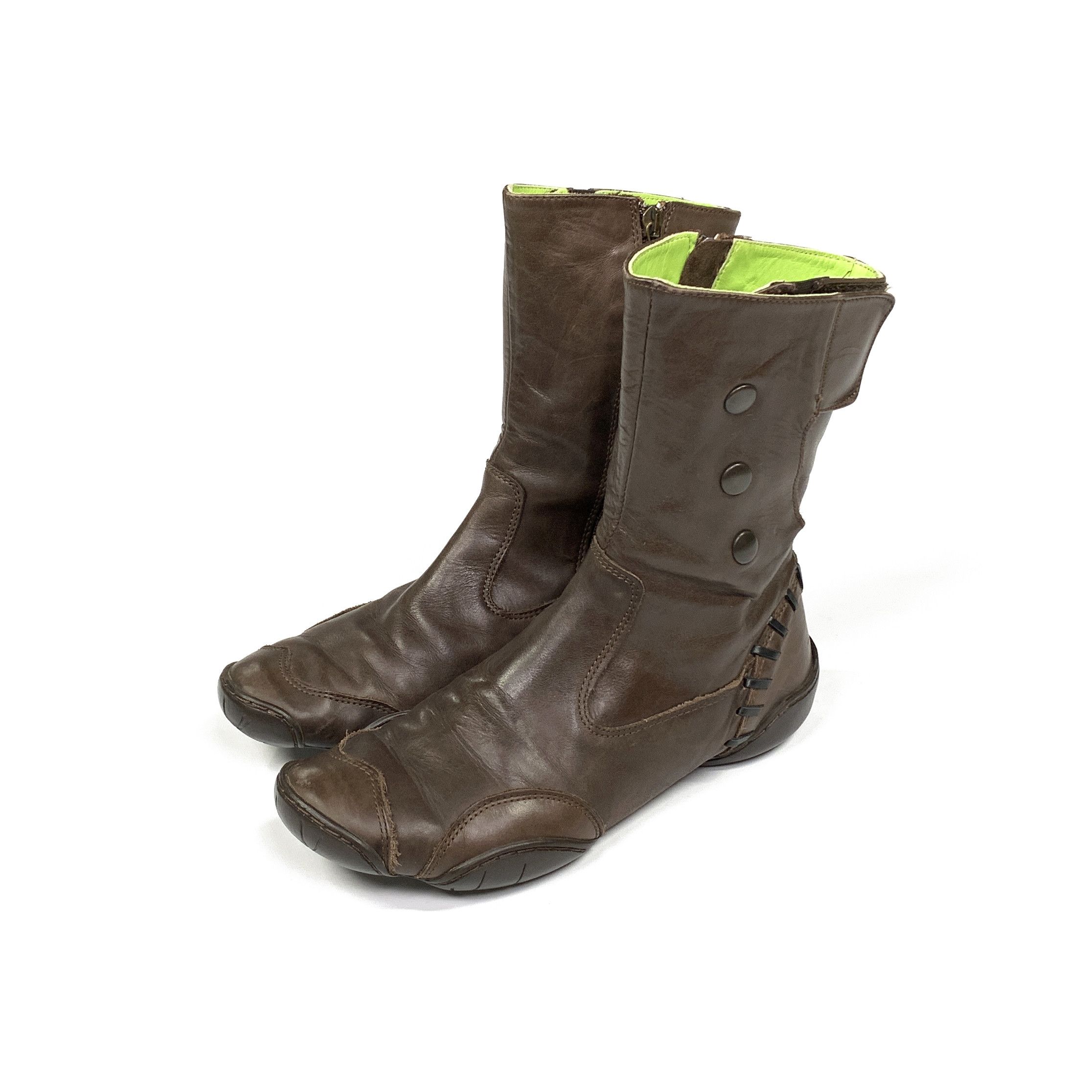 Marithe + Francois Girbaud 00's Leather Zip Up Boots Size US 8 / IT 38 - 4 Thumbnail