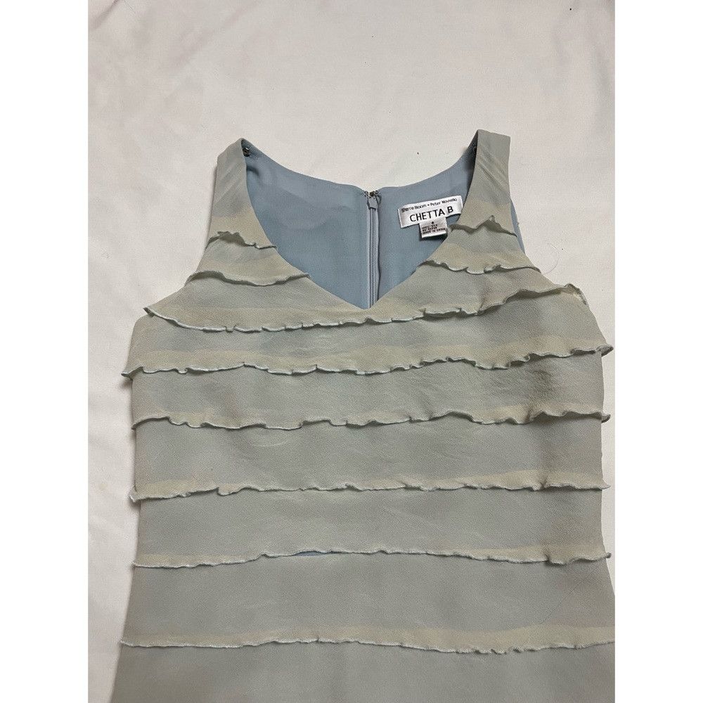 Other Chetta B Baby Blue Silk Ruffle Mini Dress Size 6 Size M / US 6-8 / IT 42-44 - 8 Thumbnail