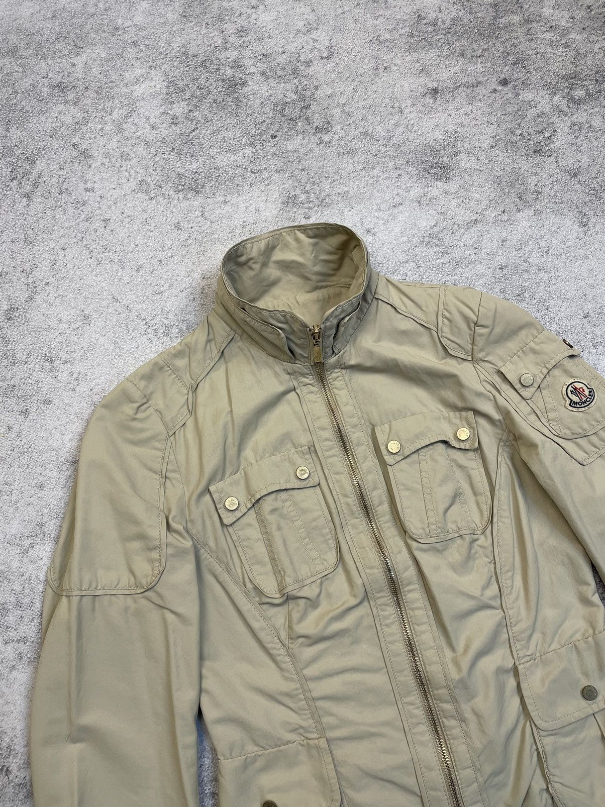 Moncler Vintage Women's Moncler Lightweight Jacket Beige Size S / US 4 / IT 40 - 4 Thumbnail