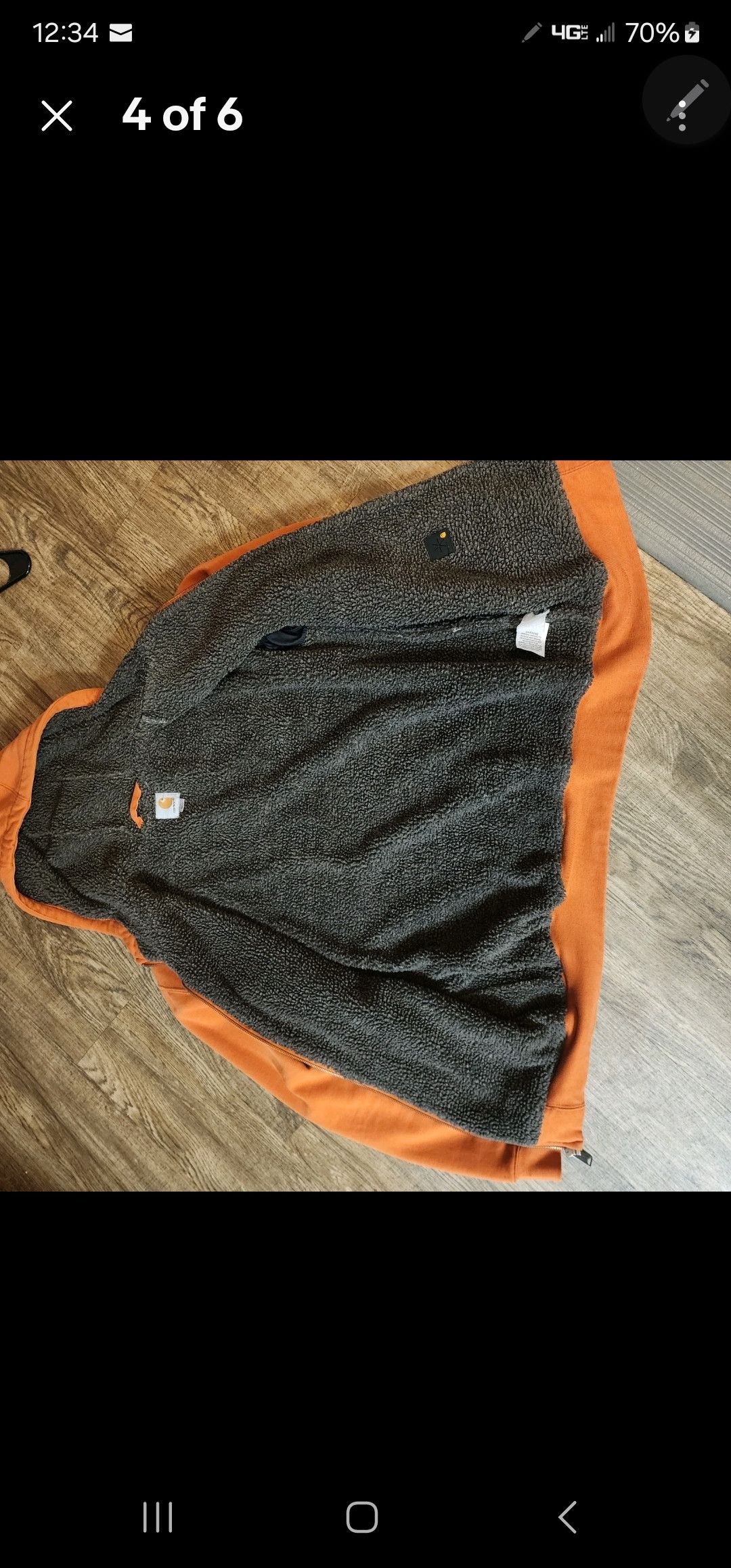 Carhartt Carhartt Sherpa Lined Heavyweight Hoody Mens Med Orange Size US M / EU 48-50 / 2 - 4 Thumbnail