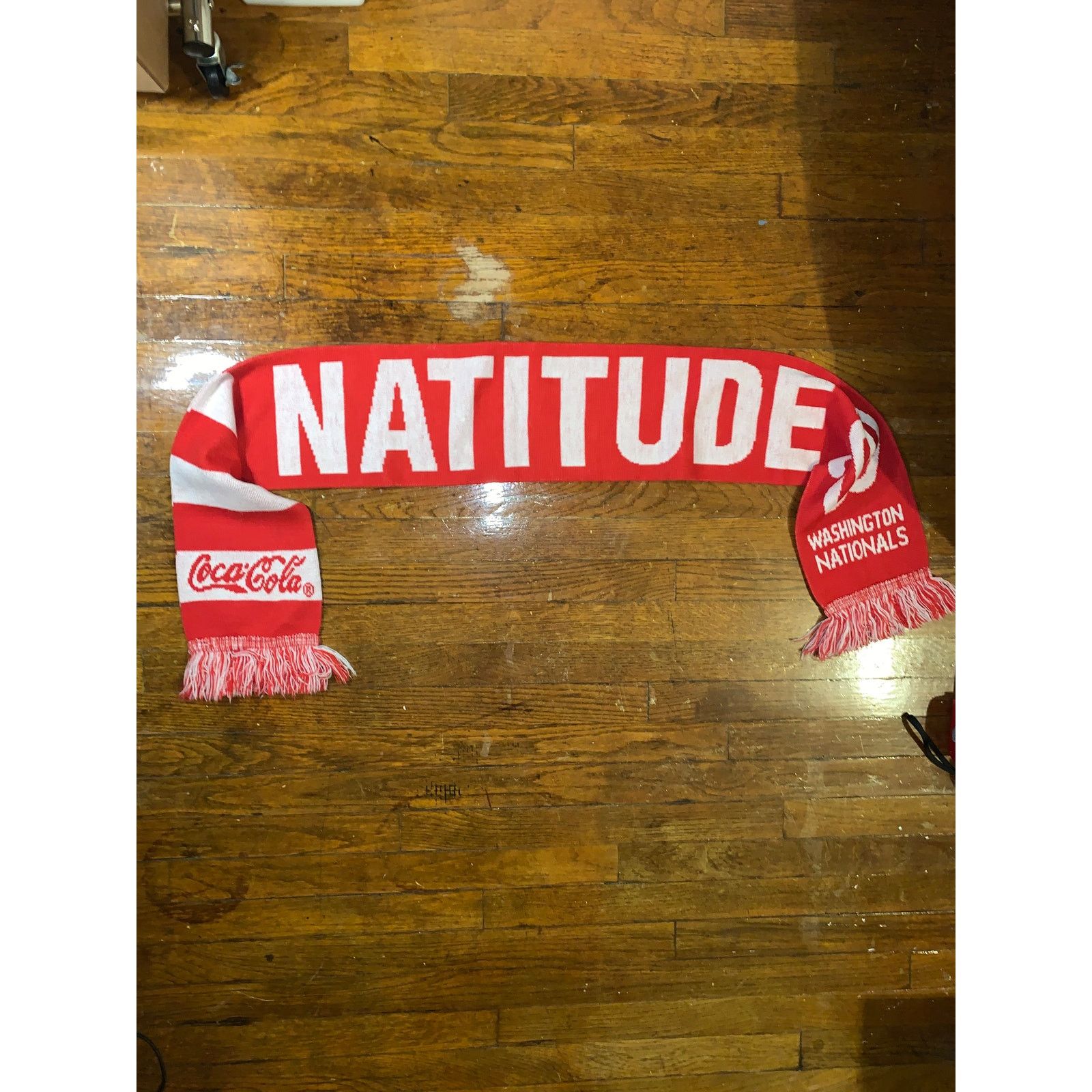 MLB Washington Nationals Coca Cola Scarf Red Natitude MLB Winter Size ONE SIZE - 5 Thumbnail