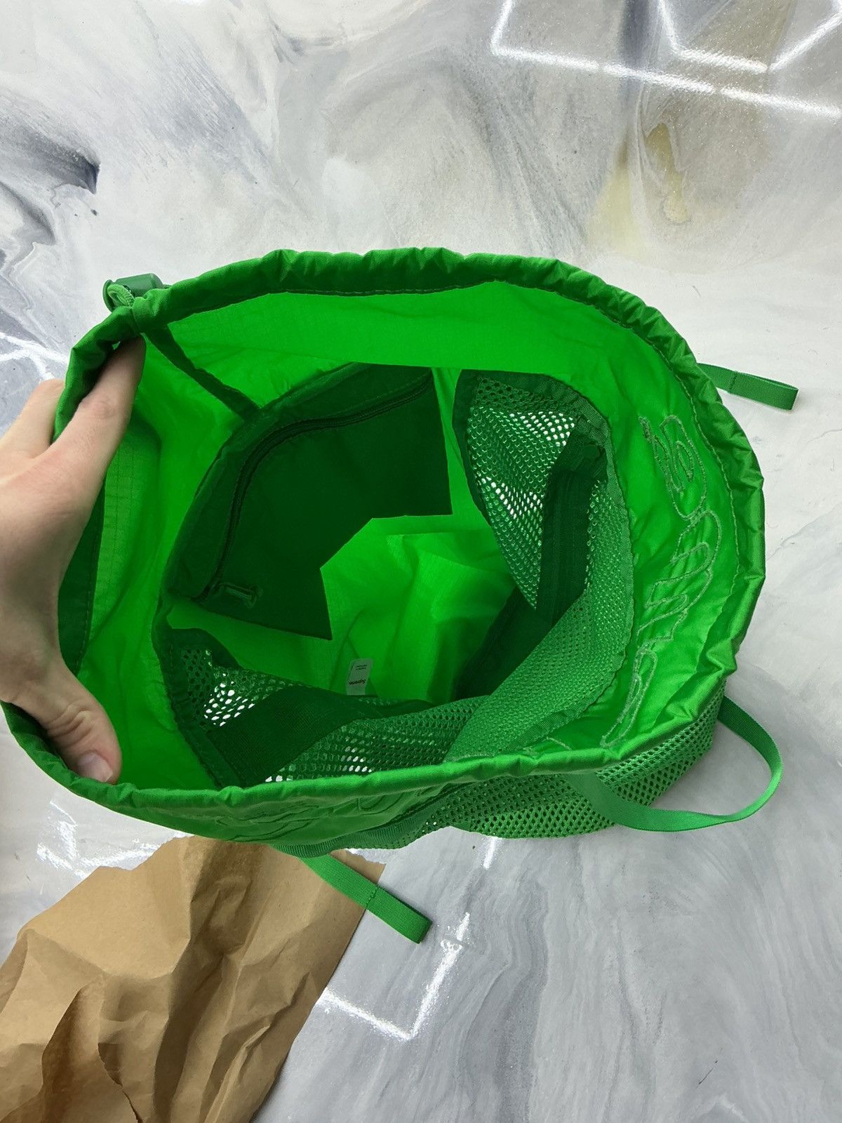 Supreme Supreme Mesh Box Logo Backpack Green Size ONE SIZE - 9 Thumbnail