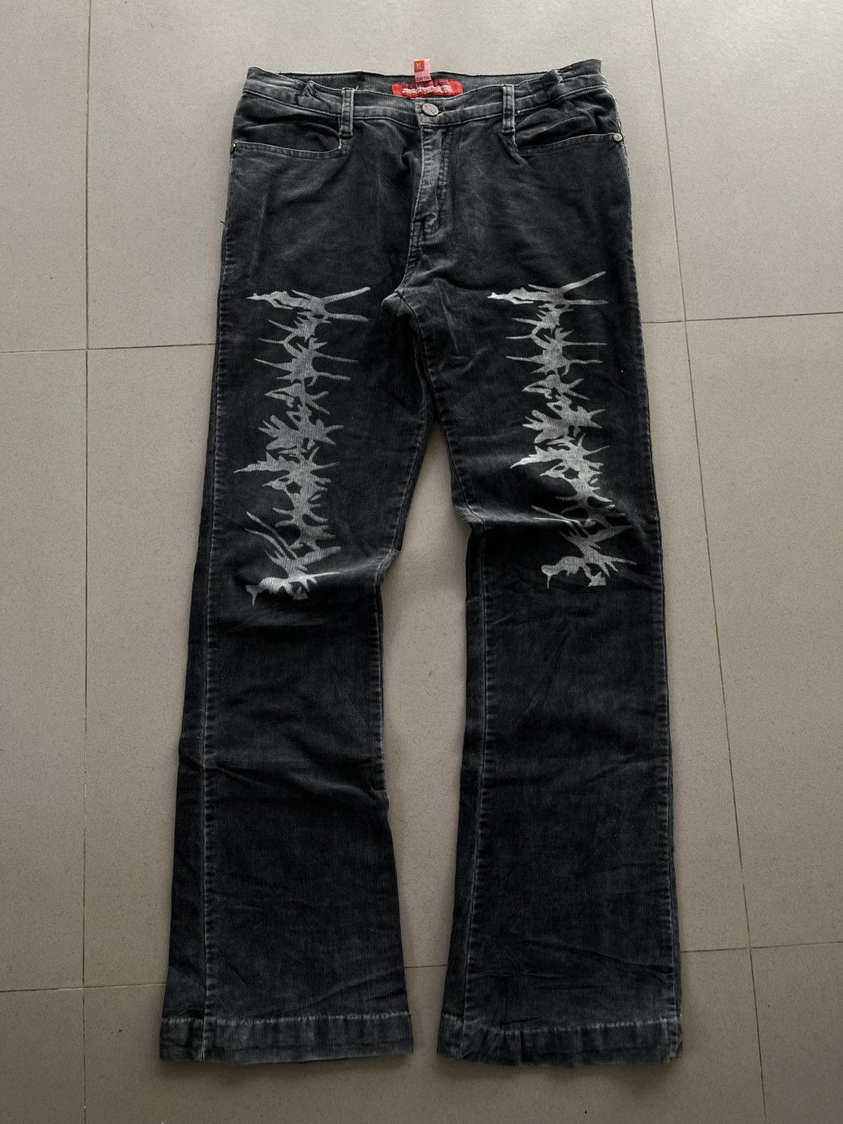 14th Addiction JAPANESE BANTUO CORDUROY FLARE BOOT CUT PANTS PUNK VKEI Size US 29 - 1 Thumbnail
