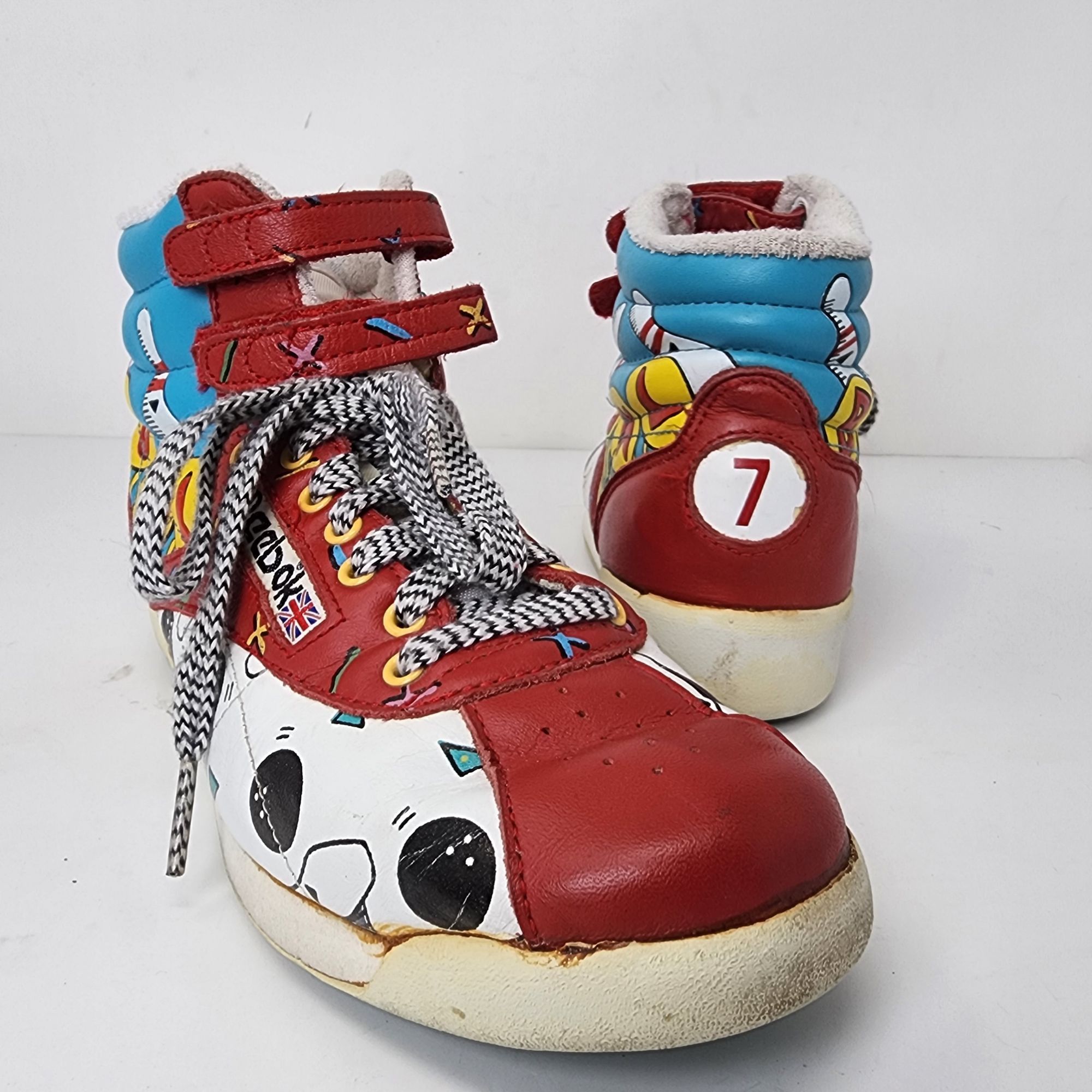 image of Reebok Vintage Hitop Freestyle Bowling Shoes Womens 7 in Red