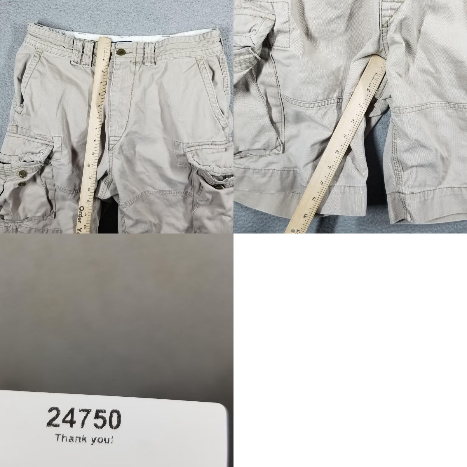 Polo Ralph Lauren VINTAGE Polo Ralph Lauren Cargo Shorts Men 34 Khaki Beige Cotton 11" Inseam Classic Chino Utility Mens Size US S / EU 44-46 / 1 - 8 Thumbnail