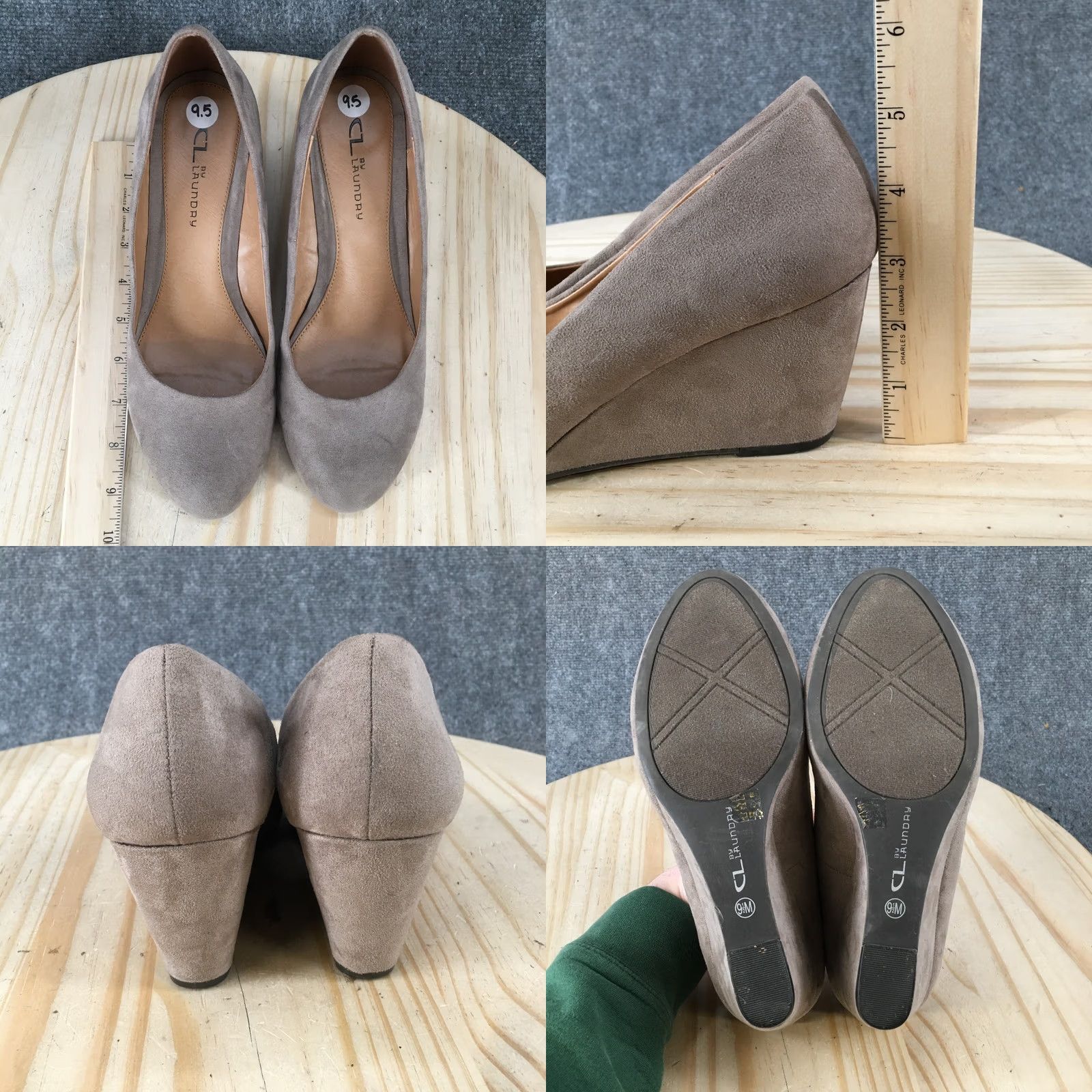 Chinese Laundry CL by Chinese Laundry Nima Heels Womens 9.5 M Casual Slip On Pumps Gray Fabric Shoe Womens Pump Grey Fabric Nima 90s style? Size US 10 / IT 40 - 8 Thumbnail