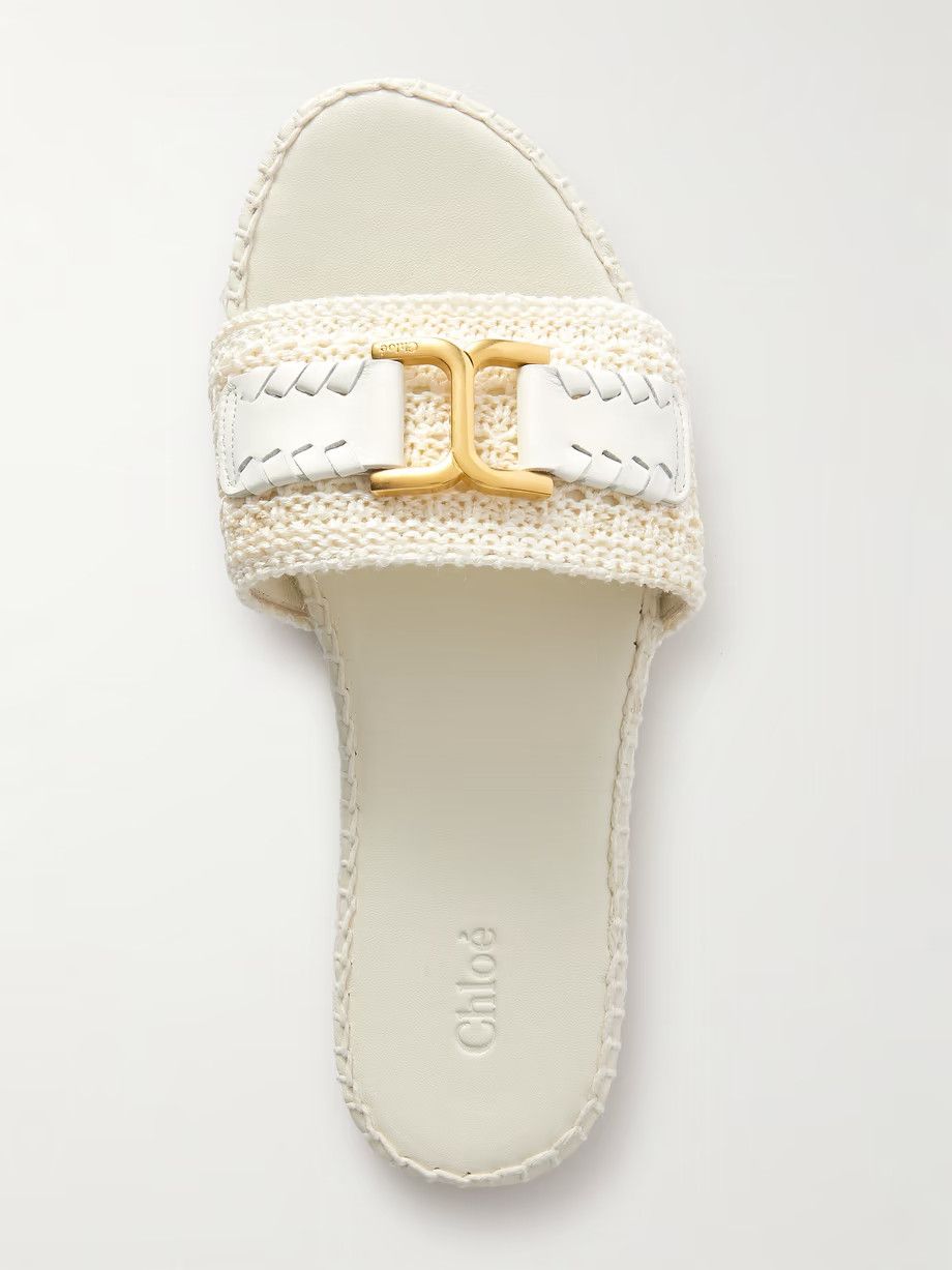 Chloe oc11z0625 Marcie Crocheted Slides in White Size US 11 / IT 41 - 5 Thumbnail