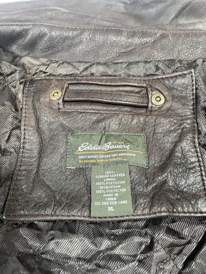 Eddie Bauer × Genuine Leather vintage Y2K Eddie Bauer genuine leather parka jacket Size US XL / EU 56 / 4 - 9 Thumbnail