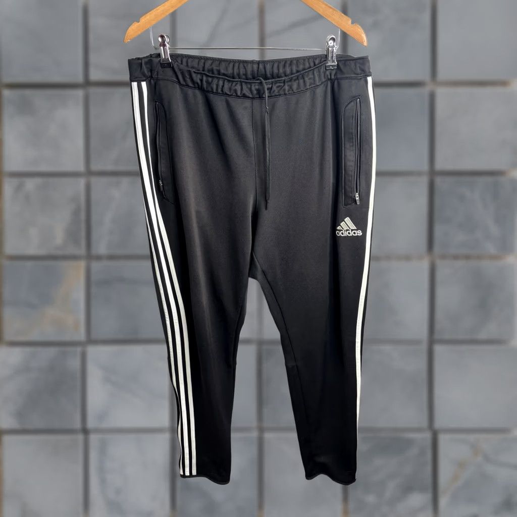 Adidas Adidas Track Pants Mens XL Black Climacool Joggers Zip Pockets 3-Stripes Size US 36 / EU 52 - 1 Thumbnail