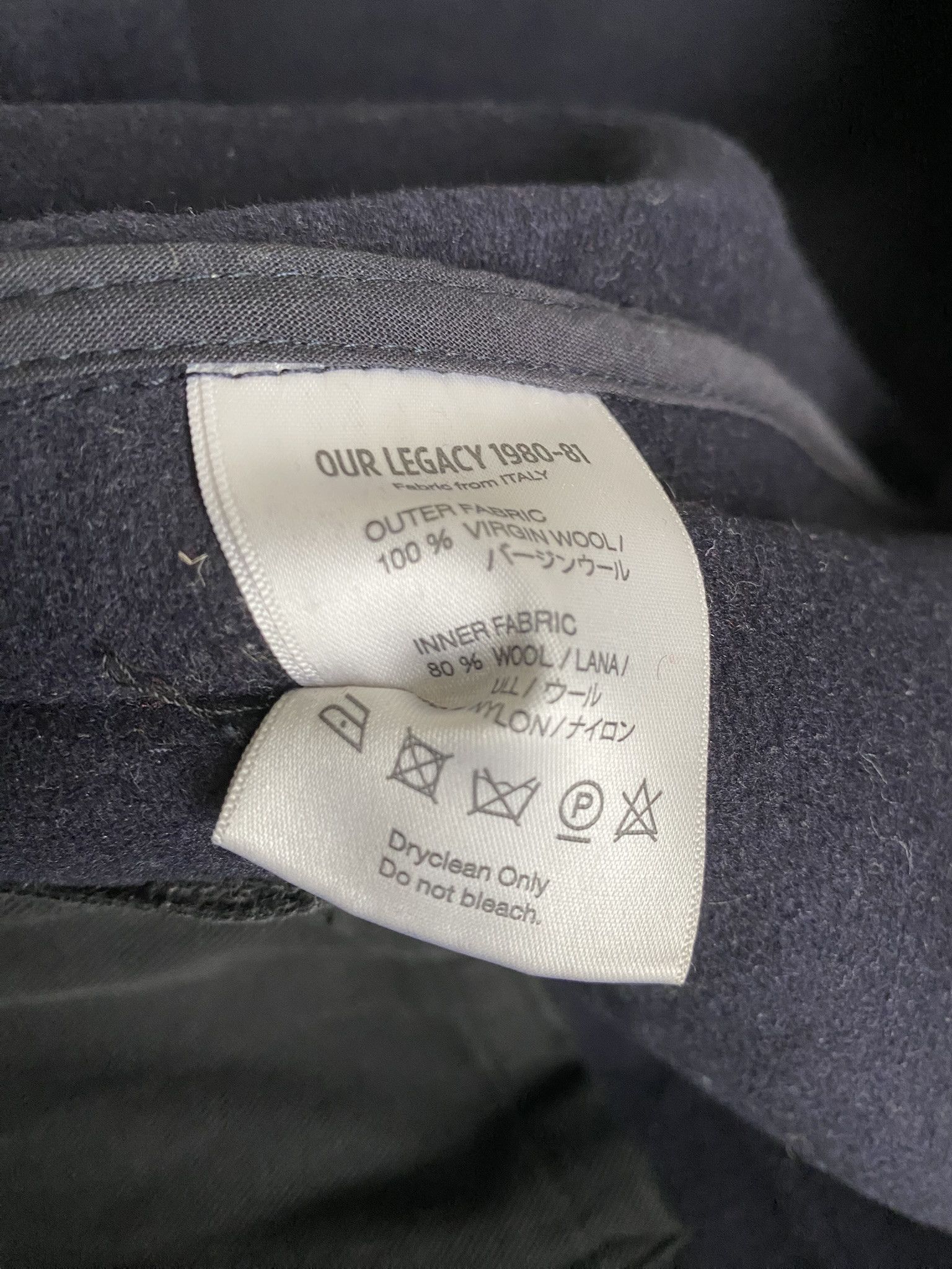 Our Legacy 50/L - Duffle Charcoal Tweed - 100% Virgin Wool Size US L / EU 52-54 / 3 - 5 Thumbnail