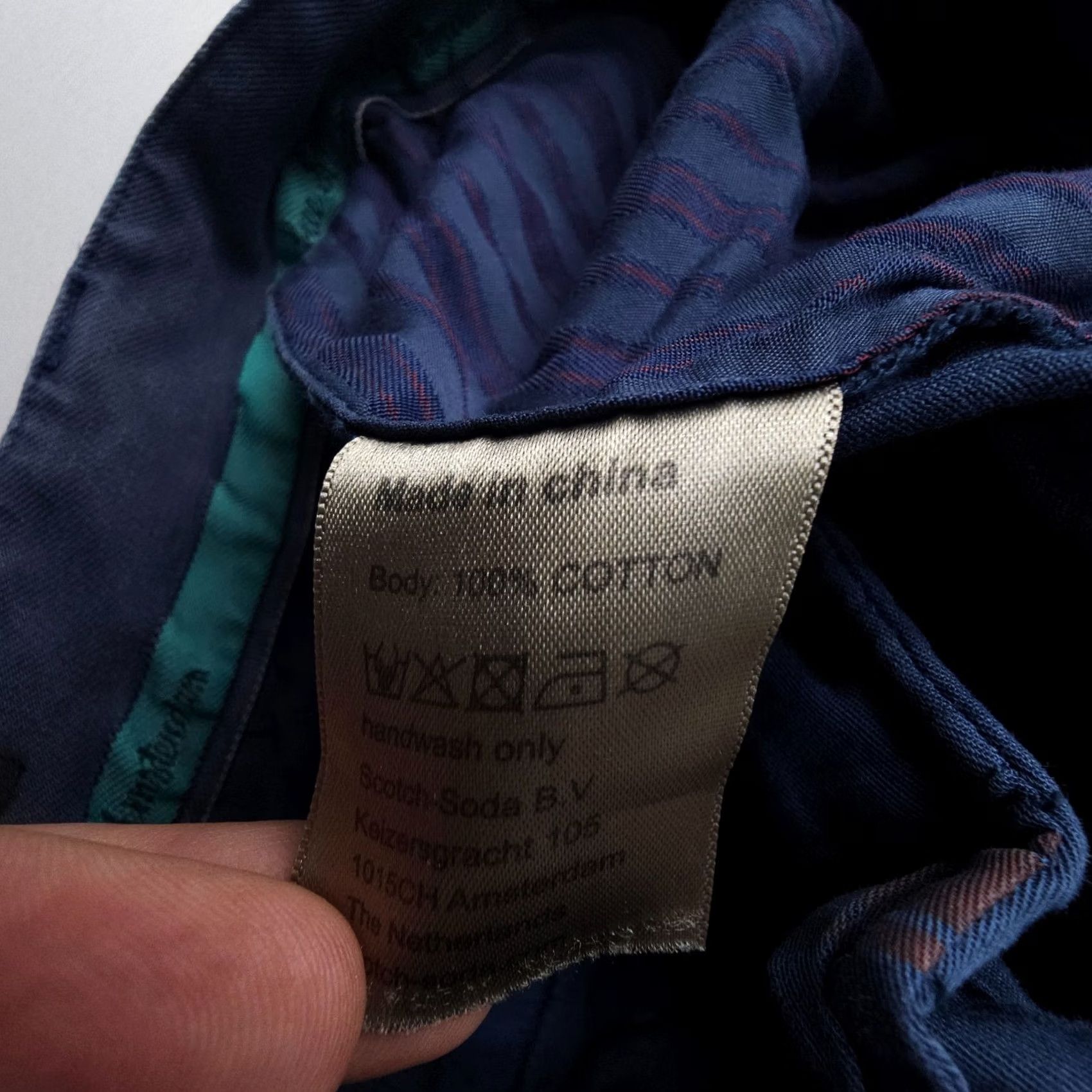 Scotch & Soda Scotch & Soda Pants Mens 33 x 30 Blue Chino Slim Straight Flat Front Twill Cotton Size US 33 - 5 Thumbnail