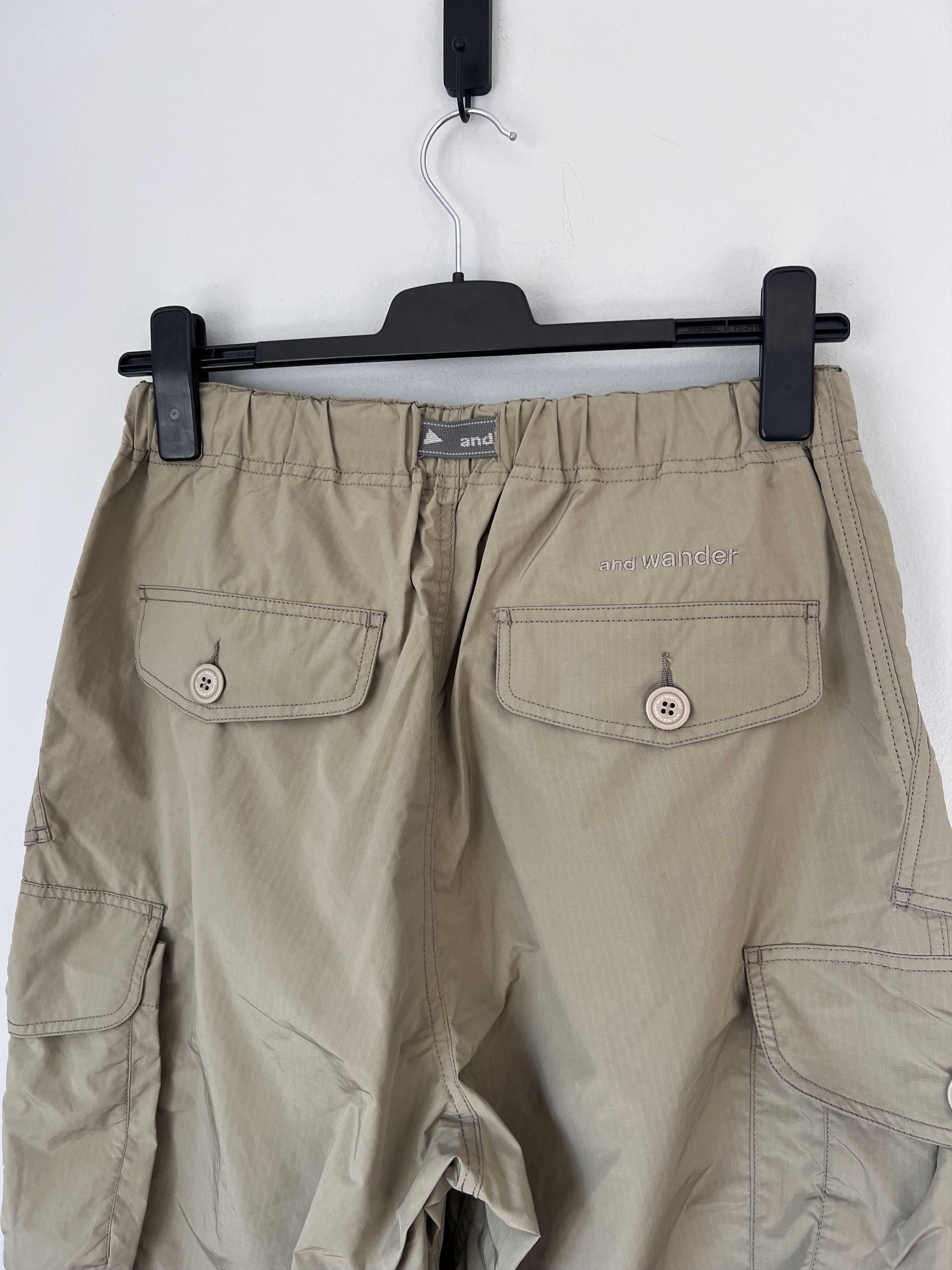 And Wander and Wander Oversized Cargo Pants in Beige Size US 33 - 6 Thumbnail