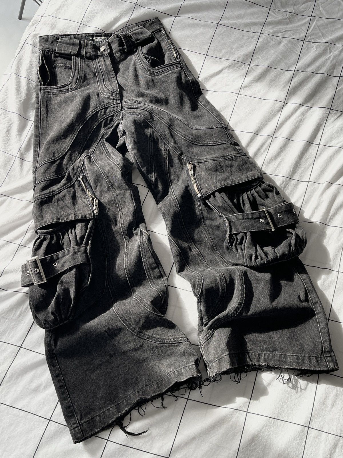 パンツ NO/FAITH STUDIOS Green Black Used Cargo No Faith Studios No Faith Studios GREEN BLACK USED CARGO | Grailed