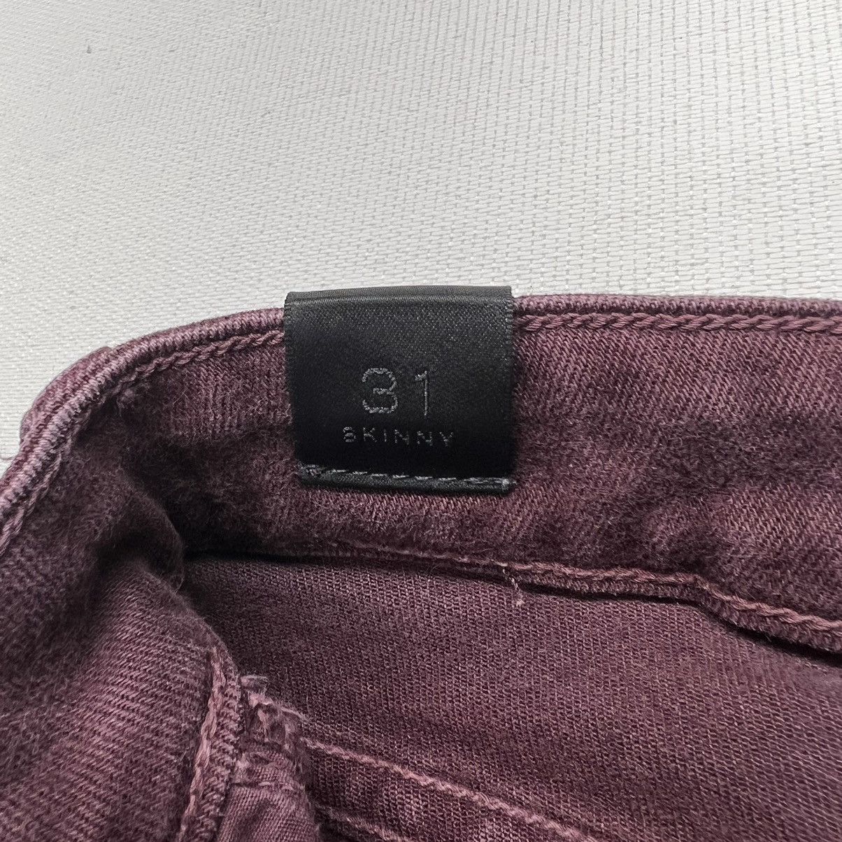 Vince Vince Jeans Burgundy Skinny Stretch Maroon Casual Denim Size 31" - 8 Thumbnail