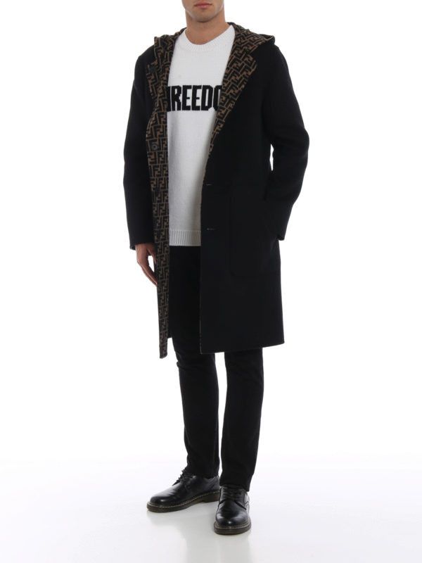 Fendi o1s1wg110226 Duffel Coat in Black Size US S / EU 44-46 / 1 - 4 Thumbnail